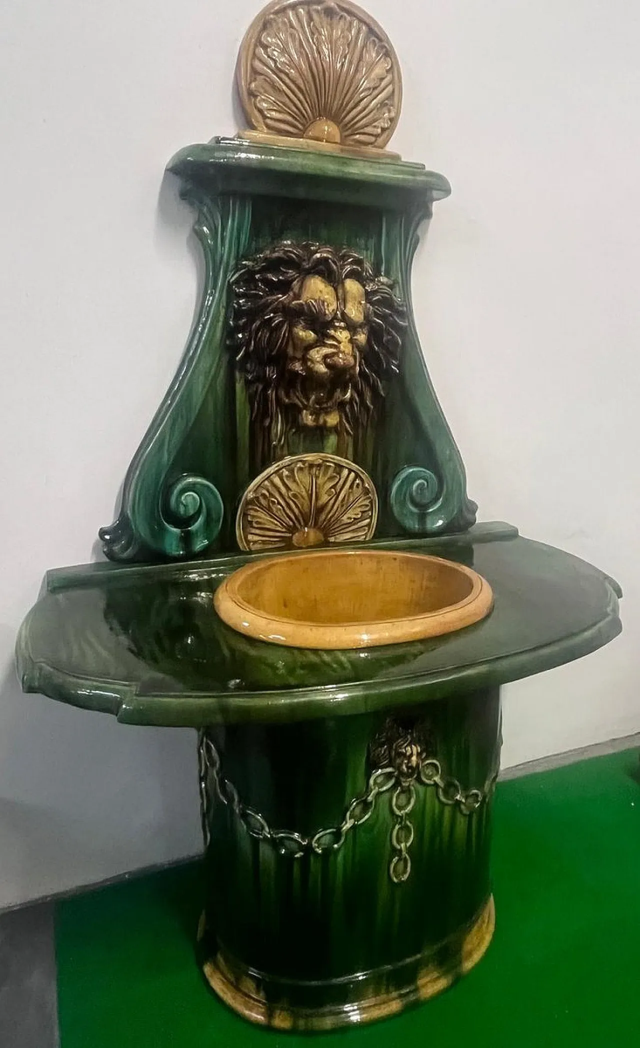 Glazed terracotta fountain from Vietri di Salerno, 1990s 2