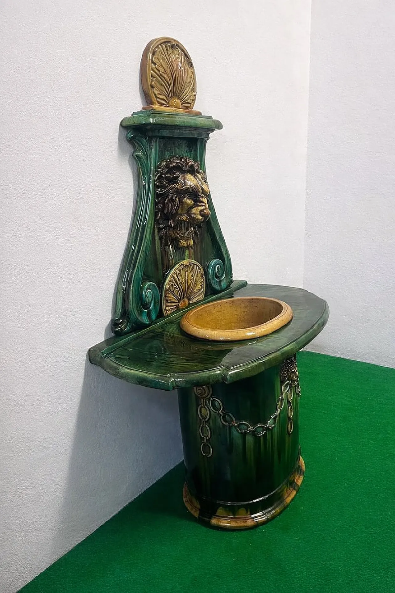 Glazed terracotta fountain from Vietri di Salerno, 1990s 3