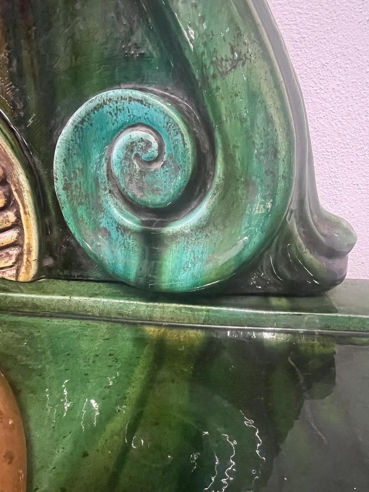 Glazed terracotta fountain from Vietri di Salerno, 1990s 8