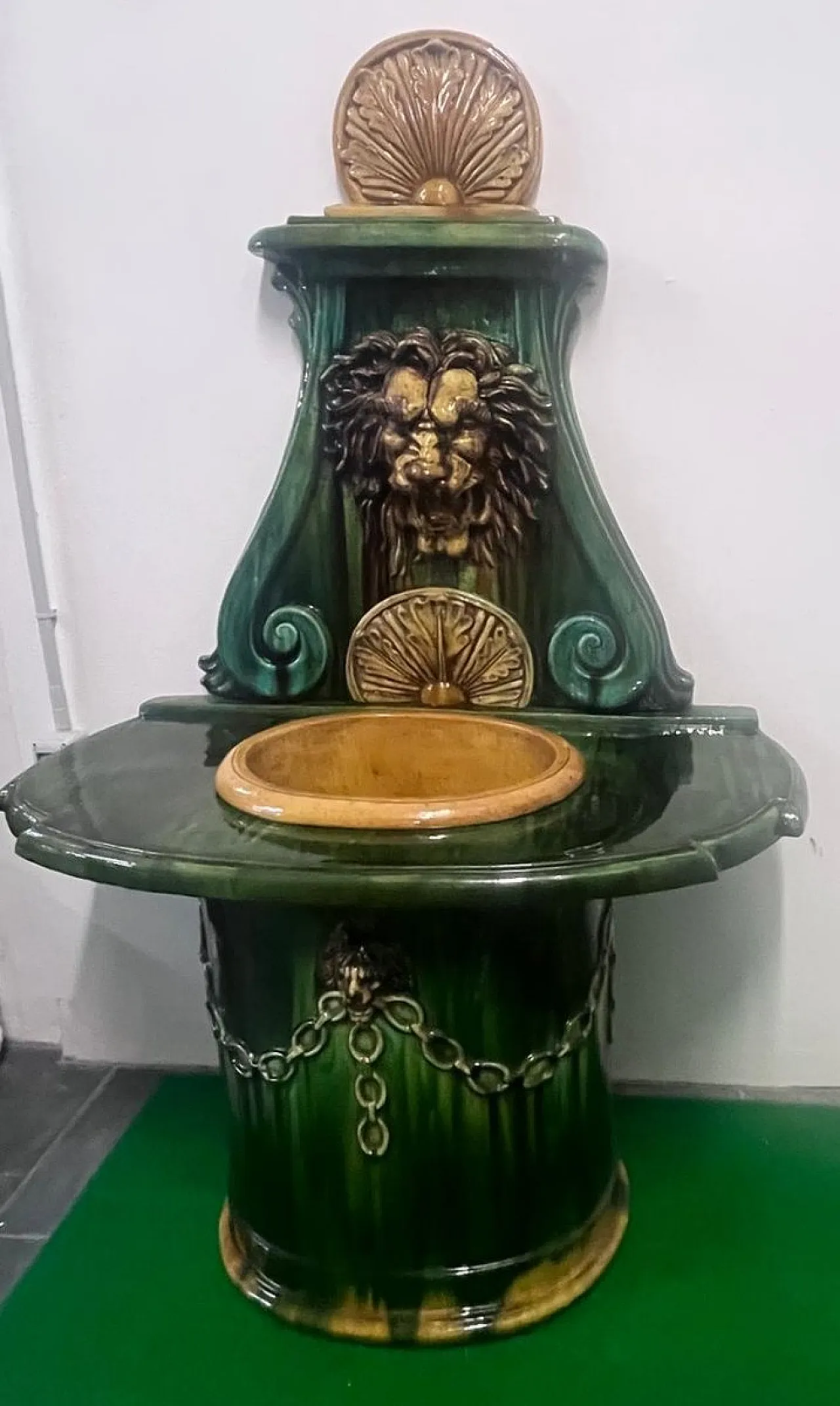 Glazed terracotta fountain from Vietri di Salerno, 1990s 10
