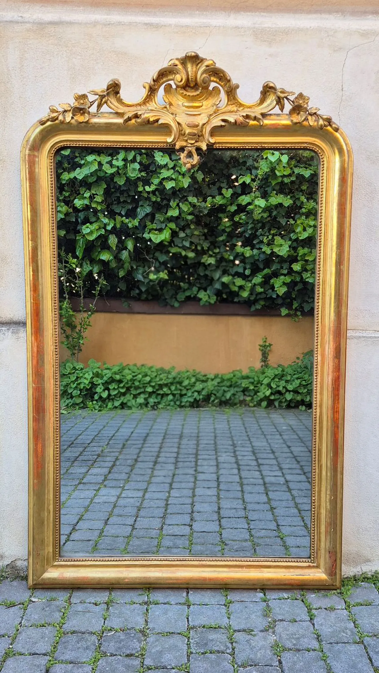 Specchiera in legno dorato, metà '800 1