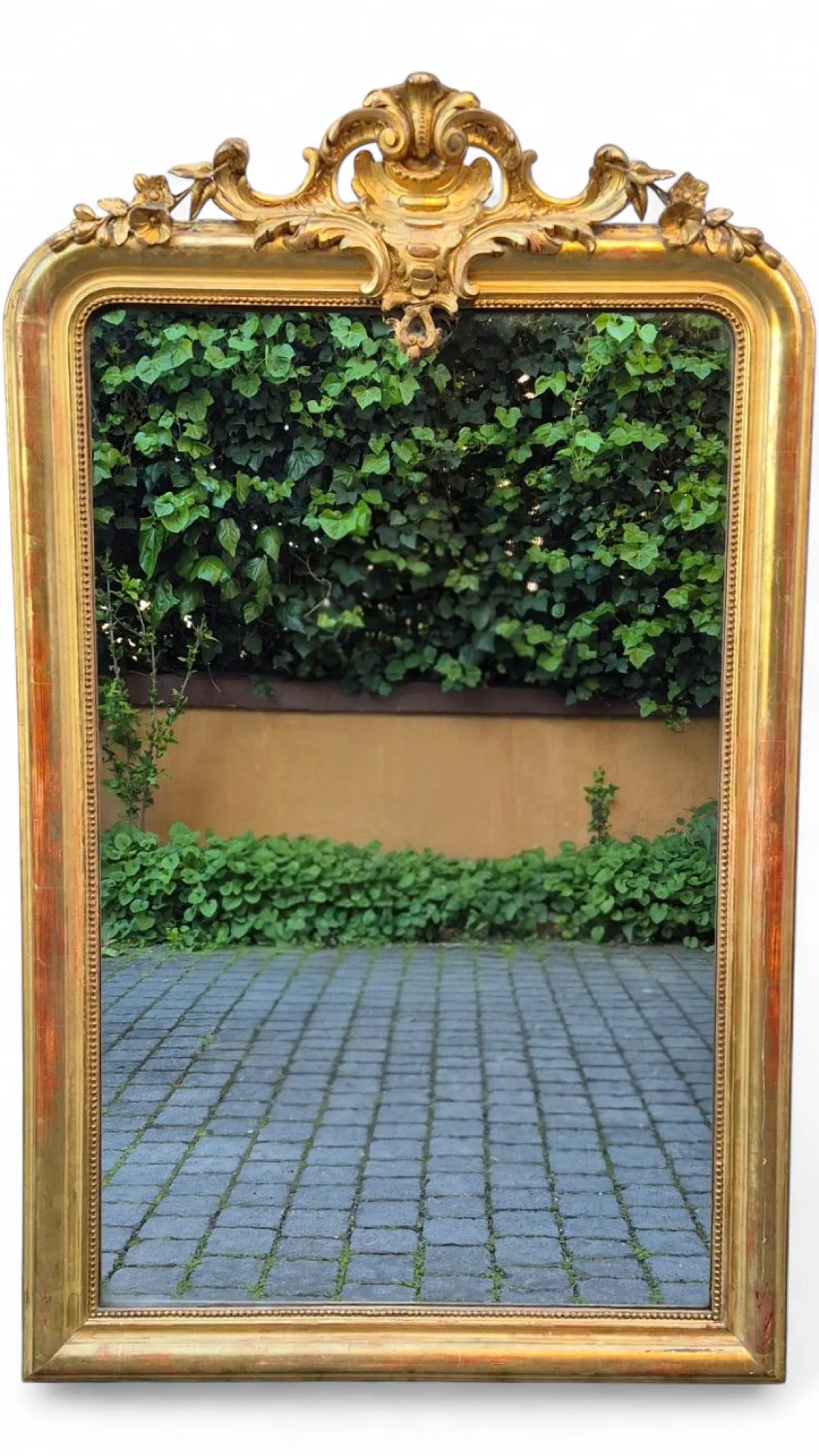 Specchiera in legno dorato, metà '800 7