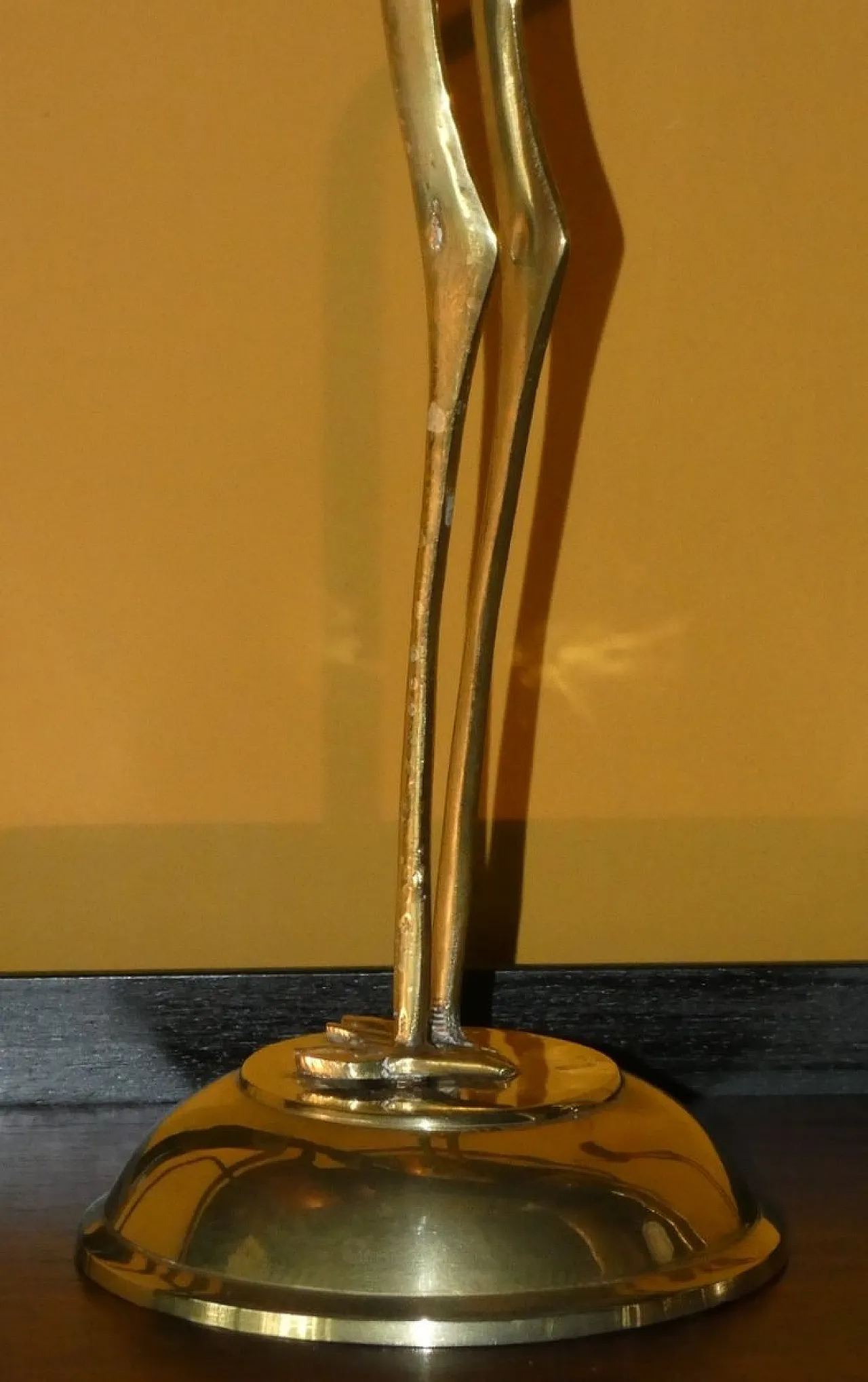 Coppia di sculture Ibis in ottone, anni '60 9