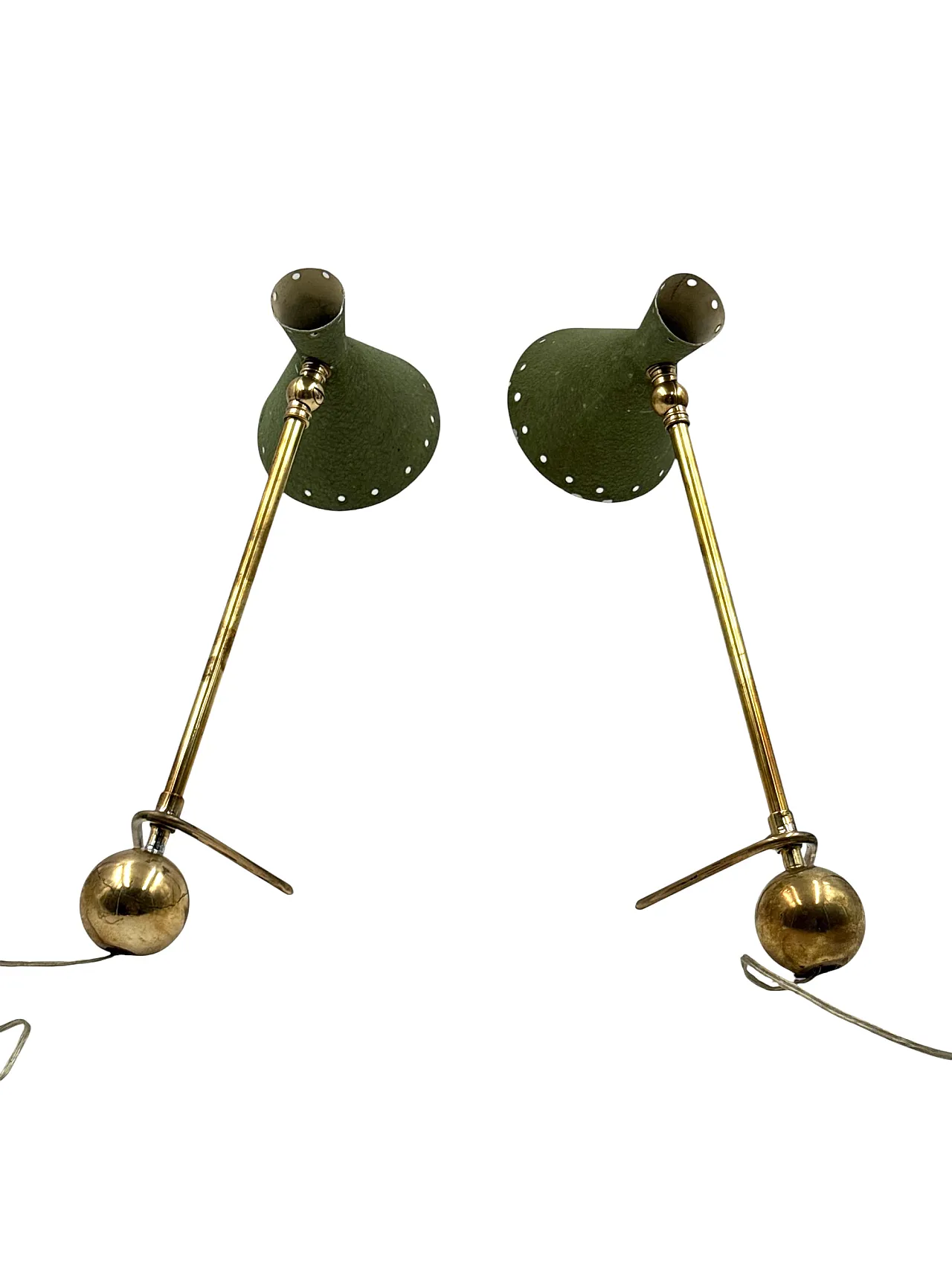 Pair for Midcentury table lamps, attributed to Stilnovo, 1950 7