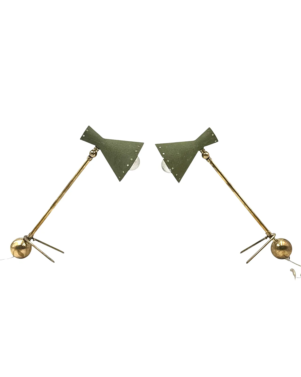 Pair for Midcentury table lamps, attributed to Stilnovo, 1950 9