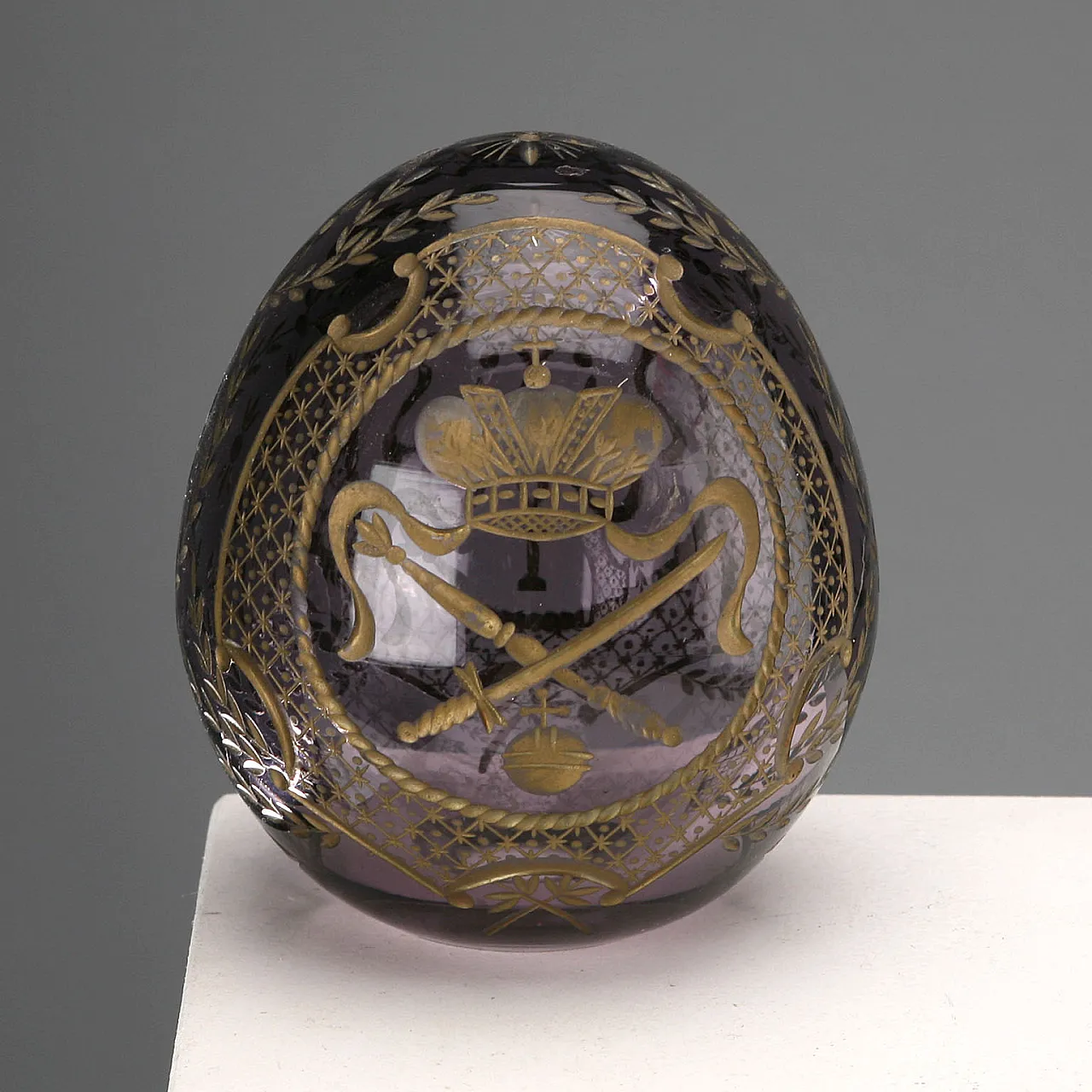 4 Glass eggs in faberge style, 20th century 6
