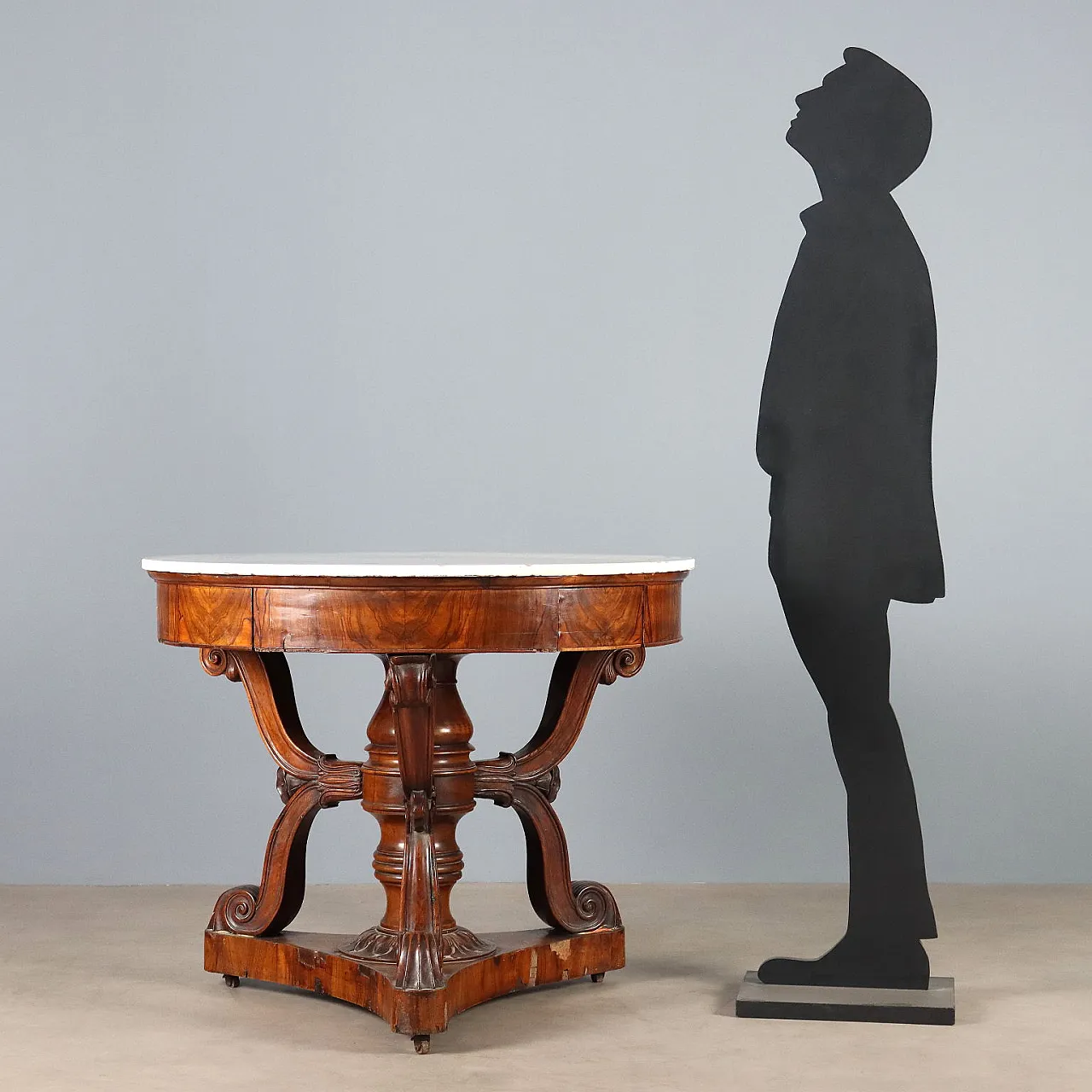 Louis Philippe table in walnut, 19th century 3