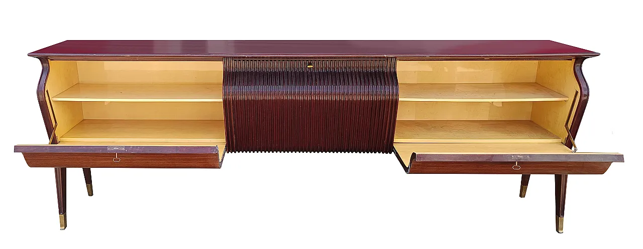 Mid-Century Italian Osvaldo Borsani sideboard with mirror, 40s 10