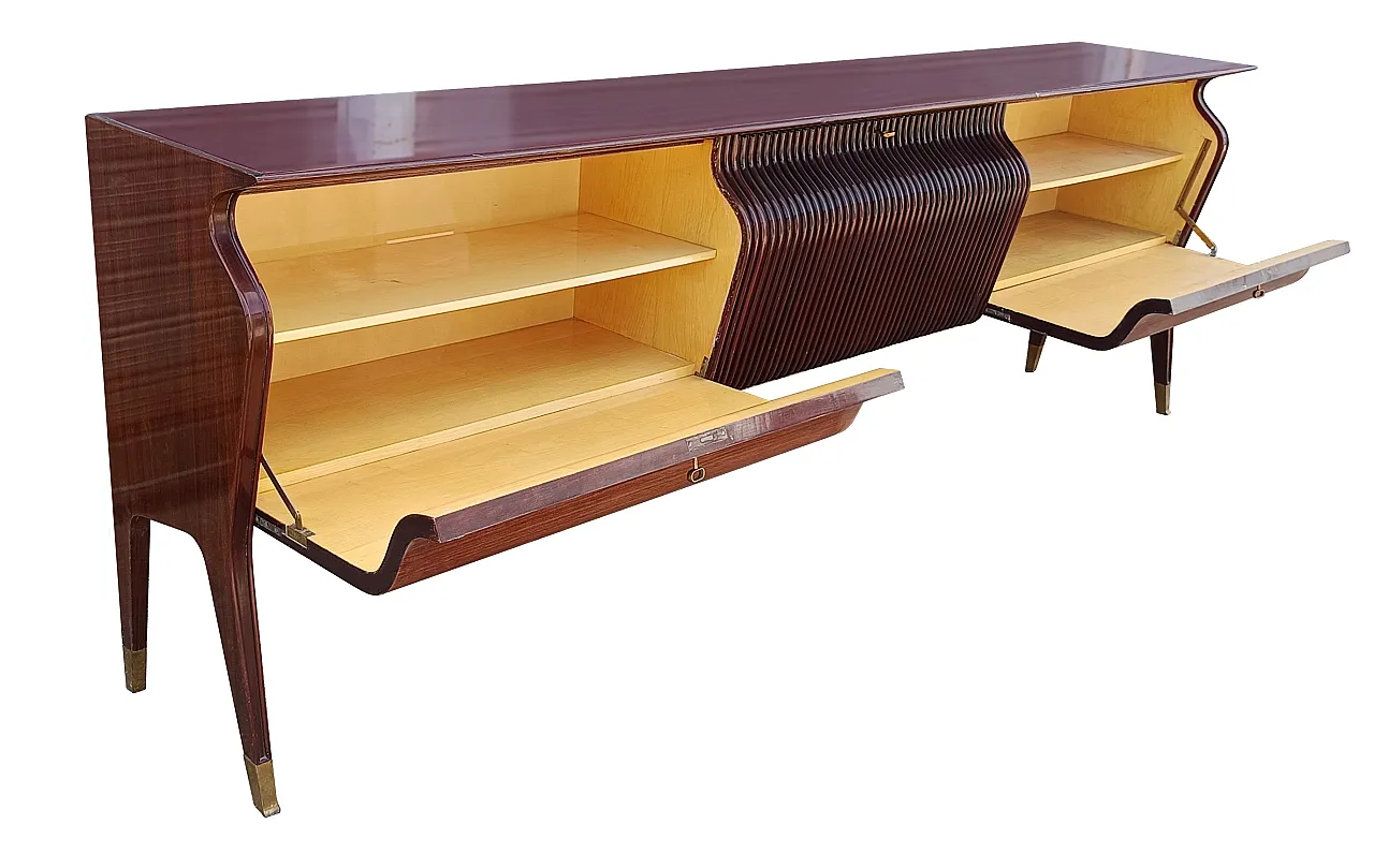 Mid-Century Italian Osvaldo Borsani sideboard with mirror, 40s 11