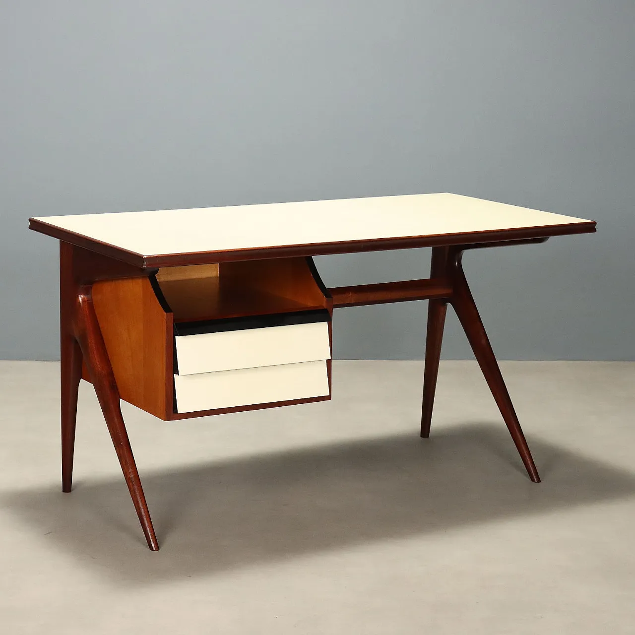 Wood and formica desk, 1950s 1