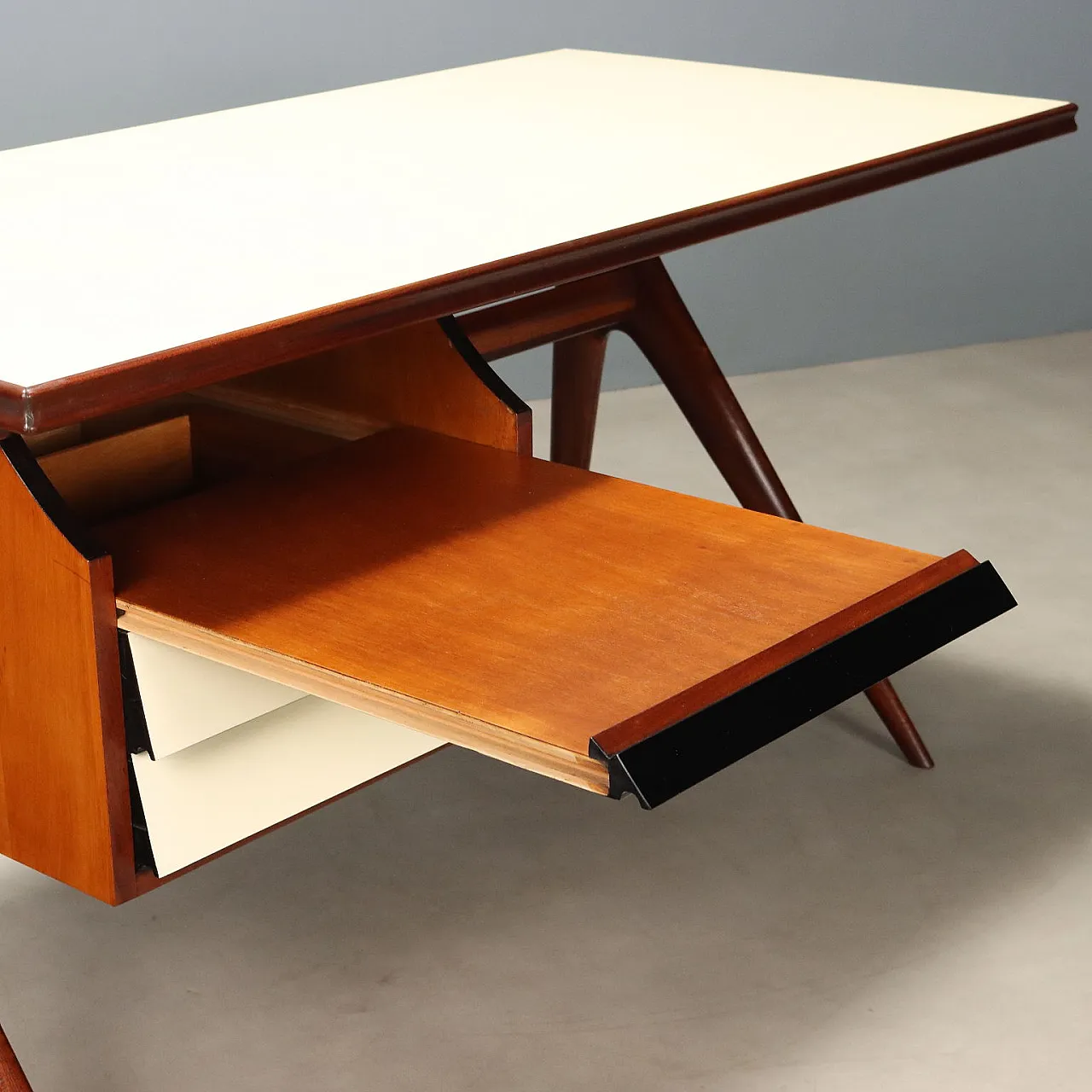 Wood and formica desk, 1950s 4