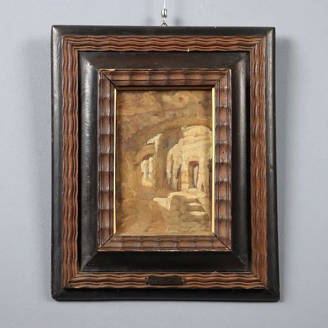 Giulio Vito Musitelli, Paesaggio, olio su tavola, inizio '900 1