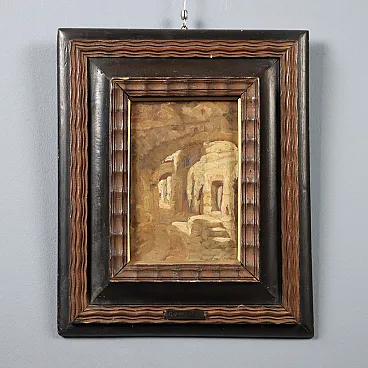 Giulio Vito Musitelli, Paesaggio, olio su tavola, inizio '900