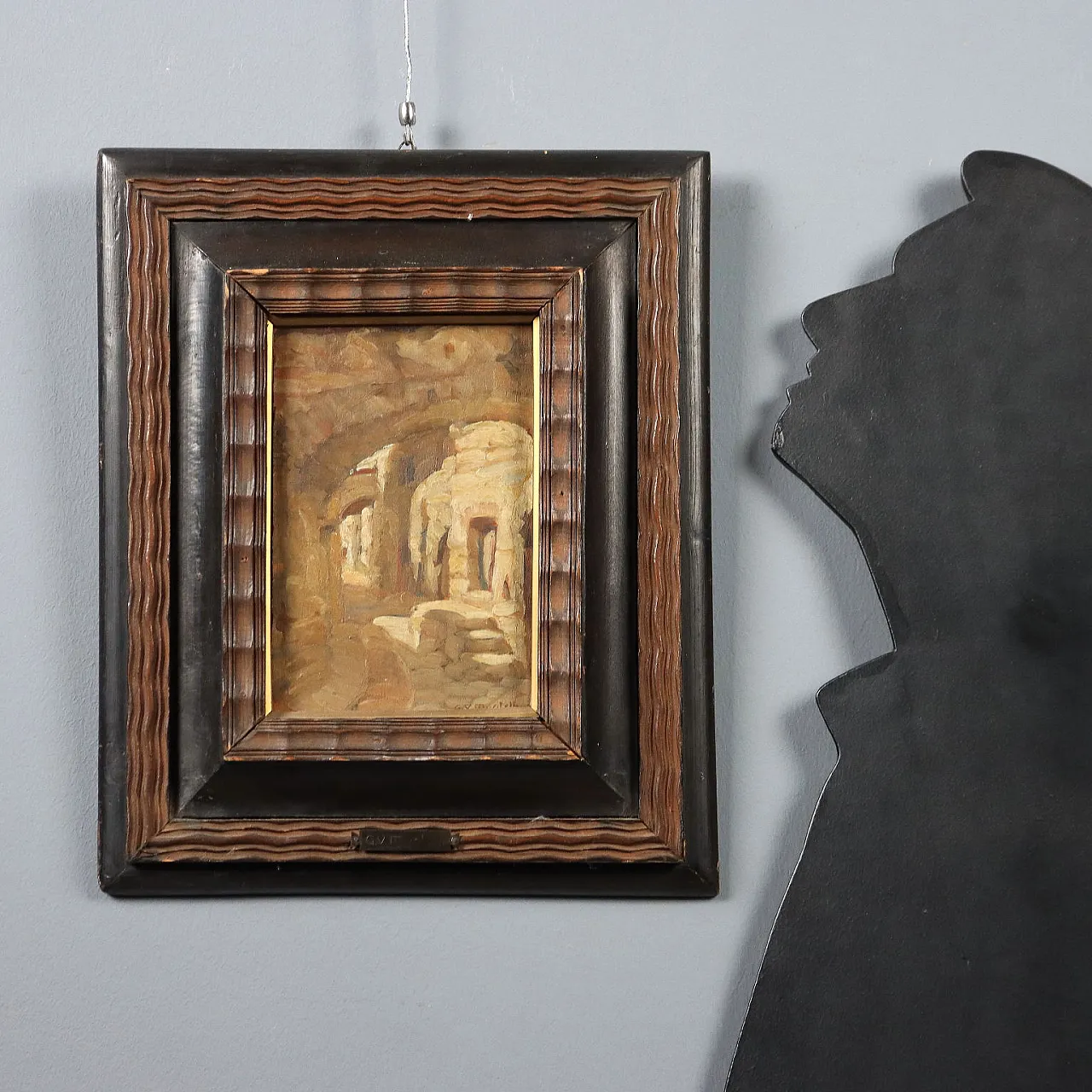 Giulio Vito Musitelli, Paesaggio, olio su tavola, inizio '900 2