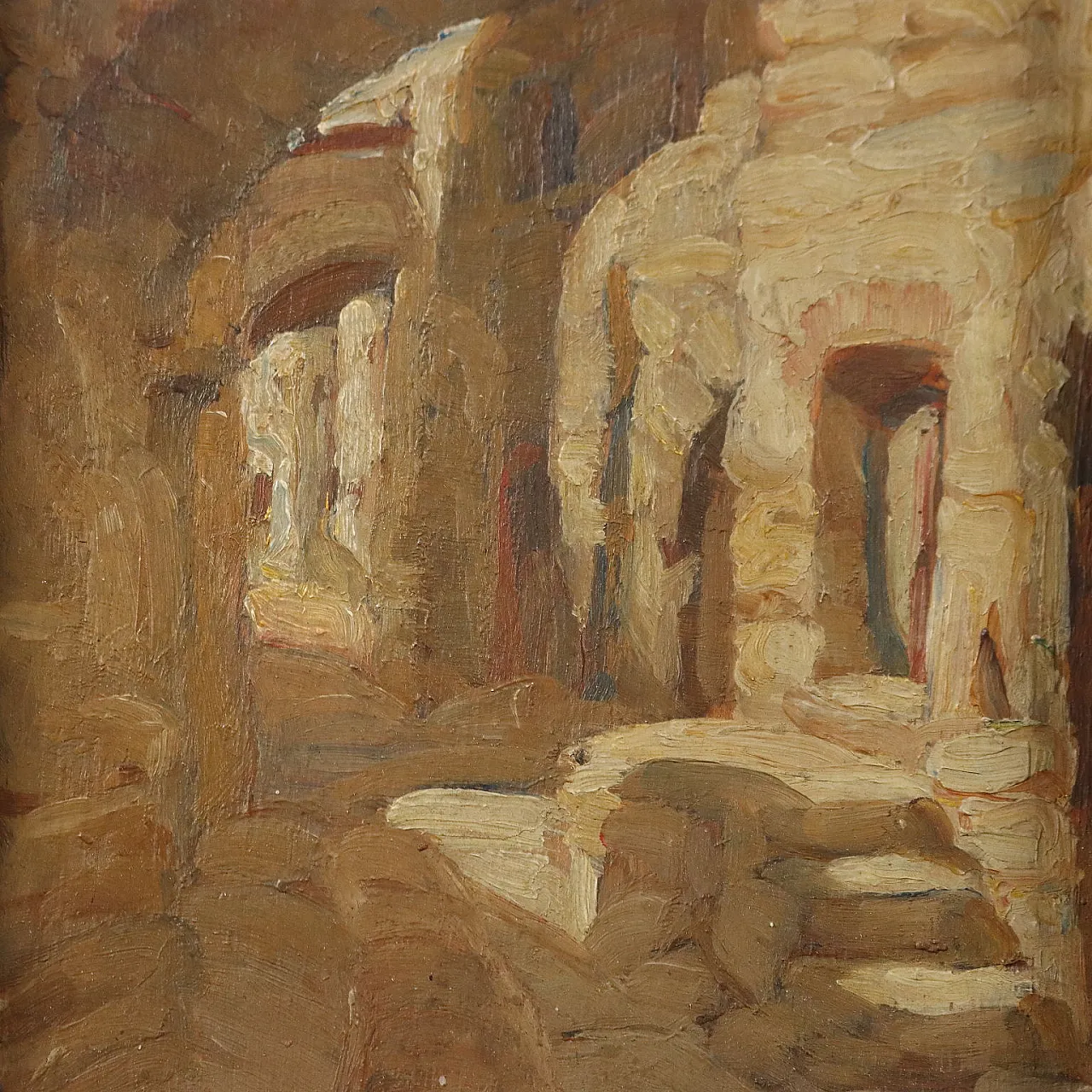 Giulio Vito Musitelli, Paesaggio, olio su tavola, inizio '900 3
