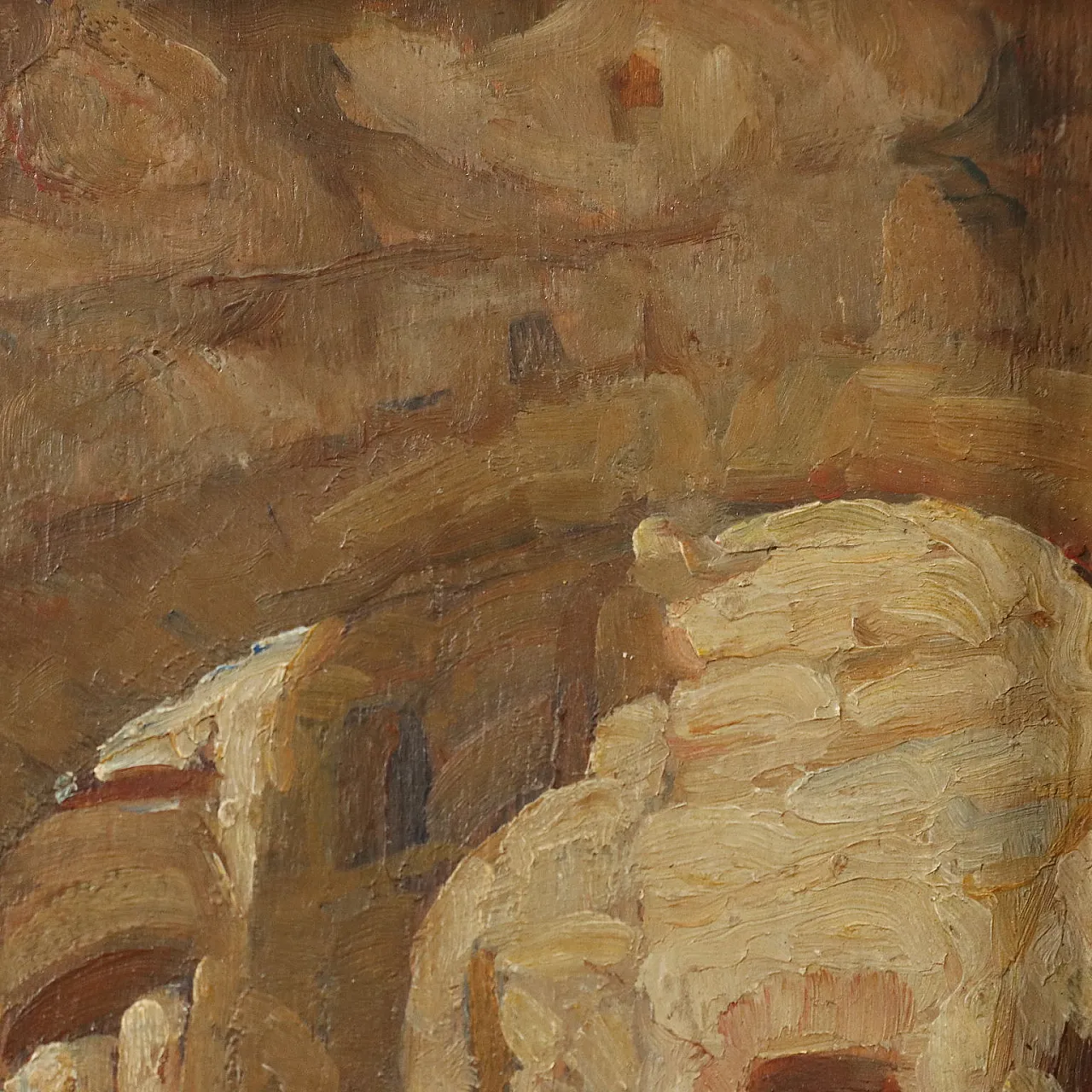 Giulio Vito Musitelli, Paesaggio, olio su tavola, inizio '900 4