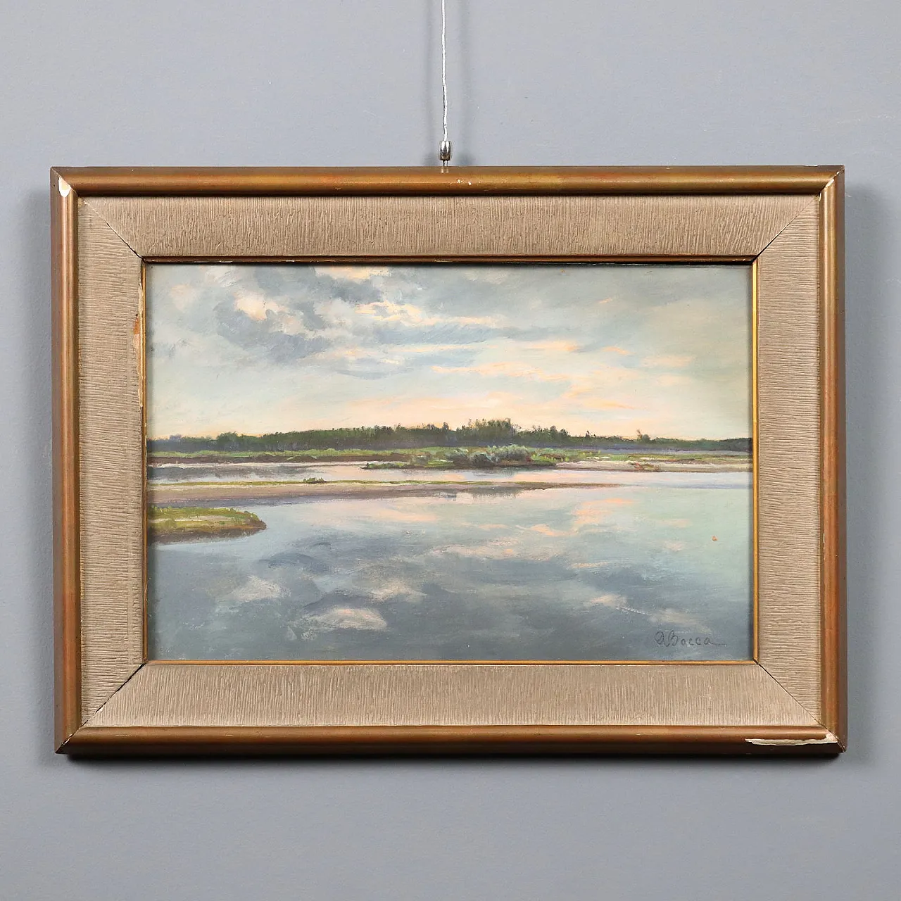 Anna Bocca, oil on cardboard with frame, 20th century 1
