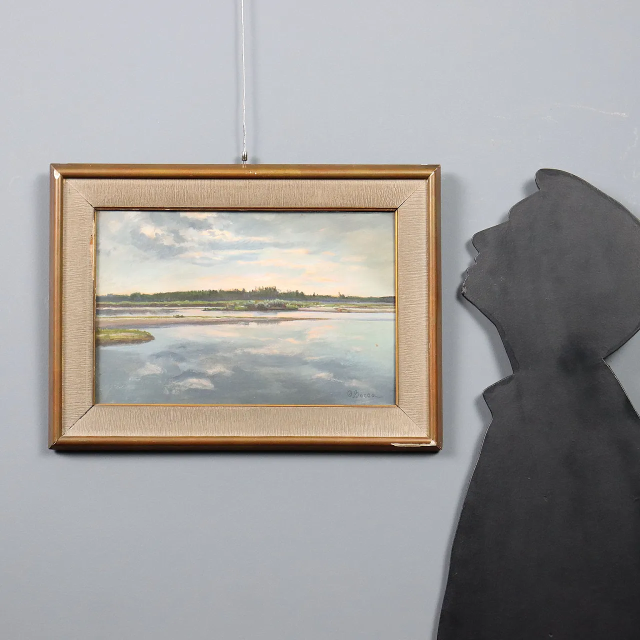 Anna Bocca, oil on cardboard with frame, 20th century 2