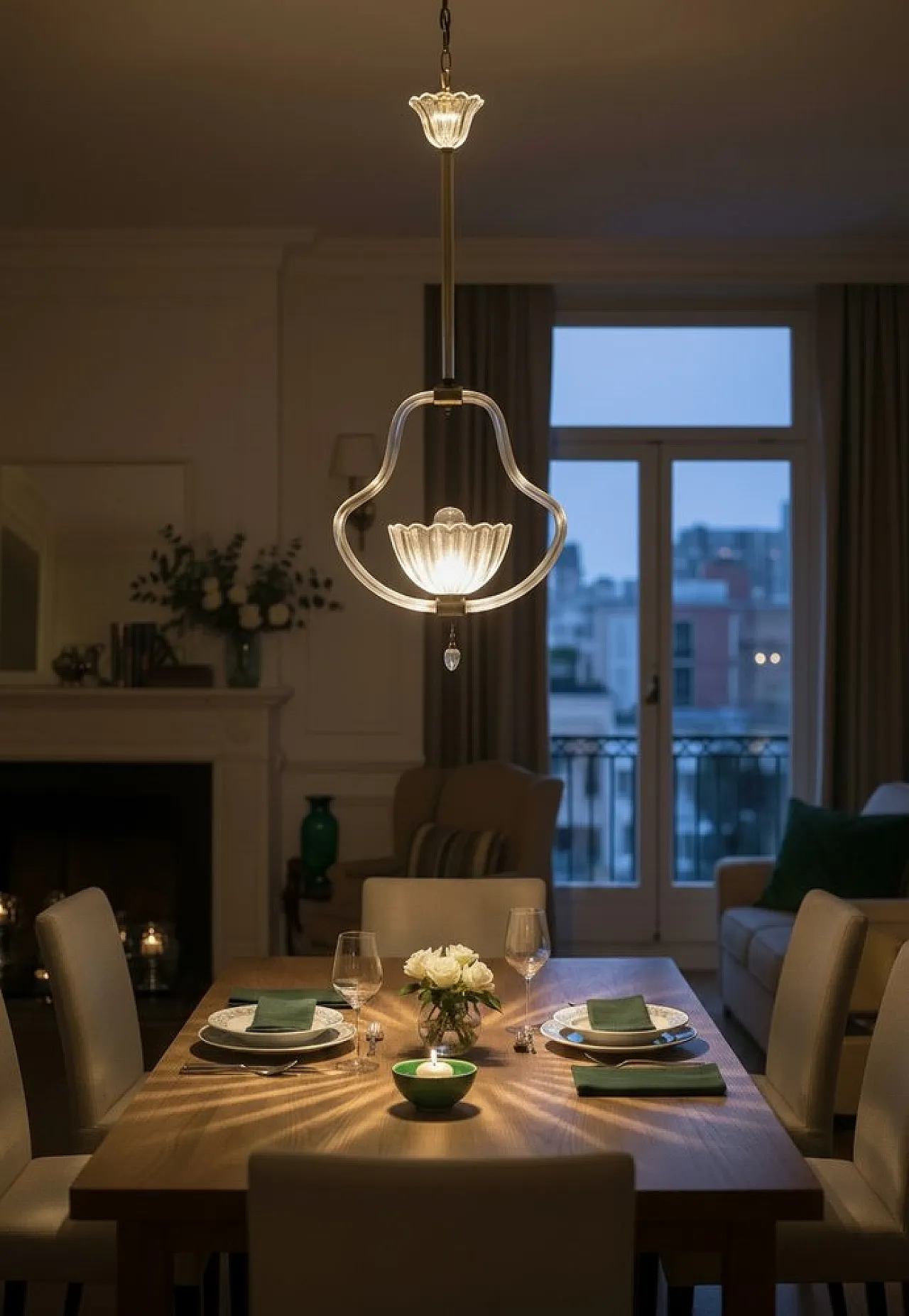 Lampada a sospensione in vetro di Murano di Ercole Barovier, anni '50 3