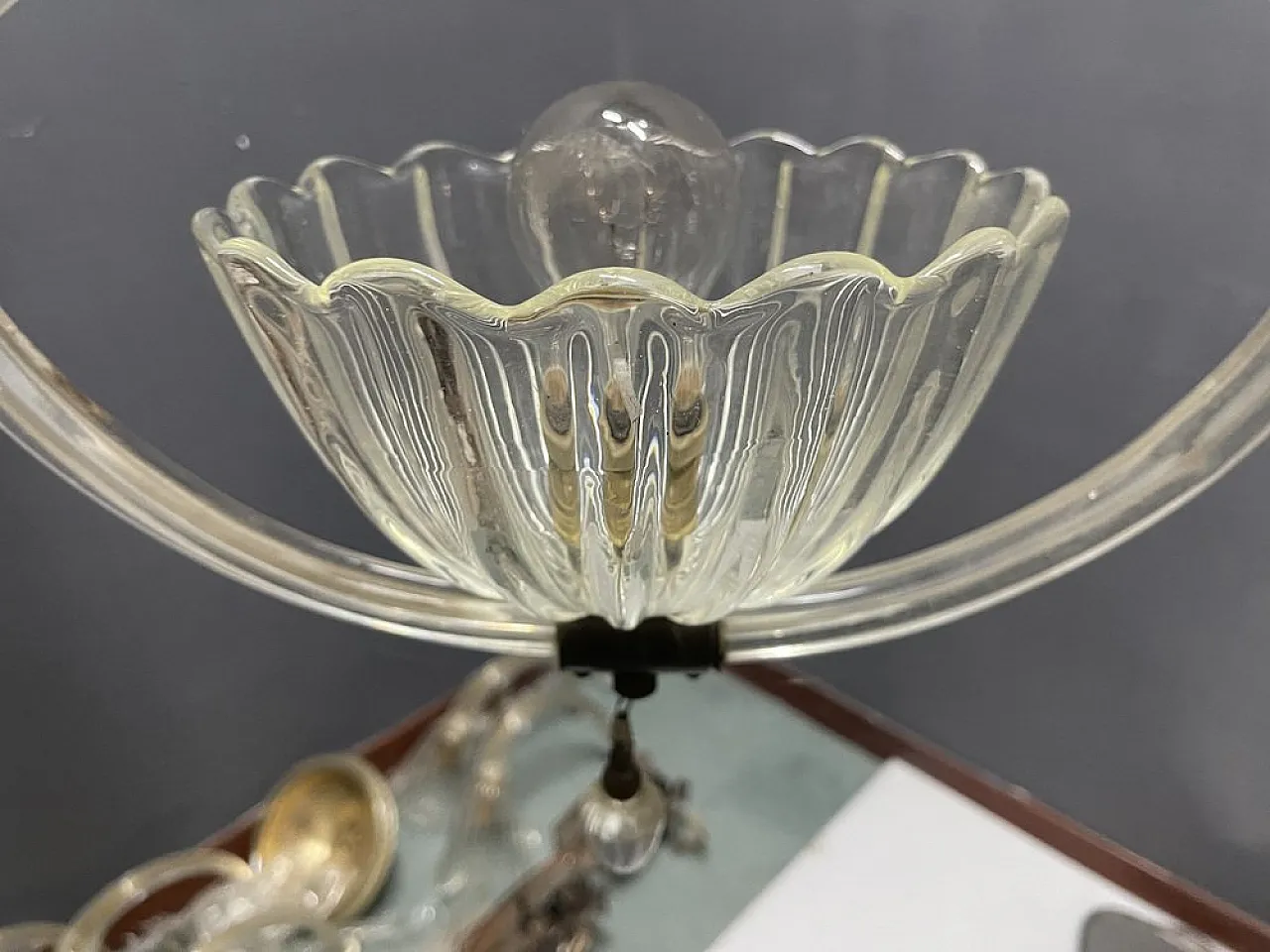 Lampada a sospensione in vetro di Murano di Ercole Barovier, anni '50 5