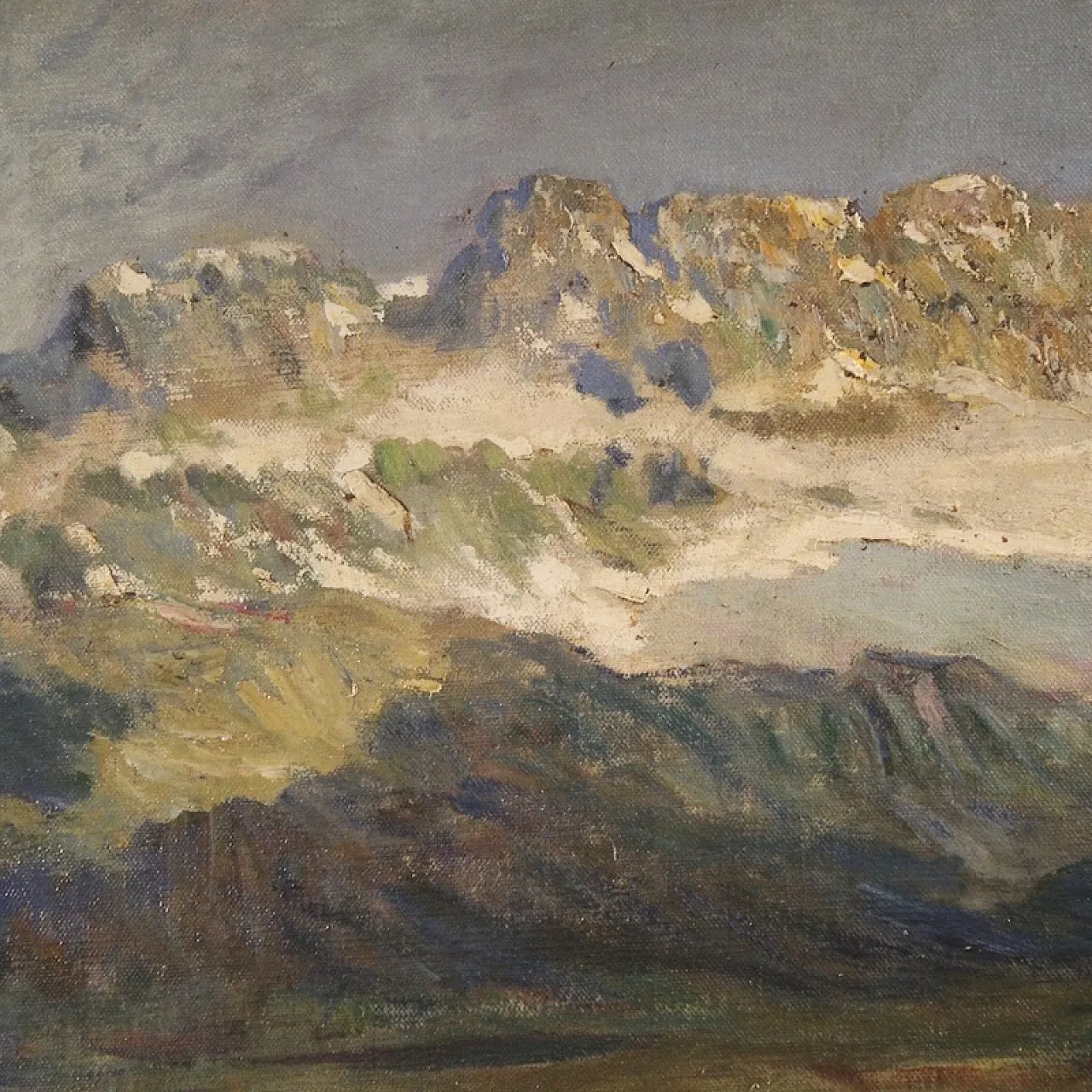 Mountain landscape, oil on canvas, 19th century 14