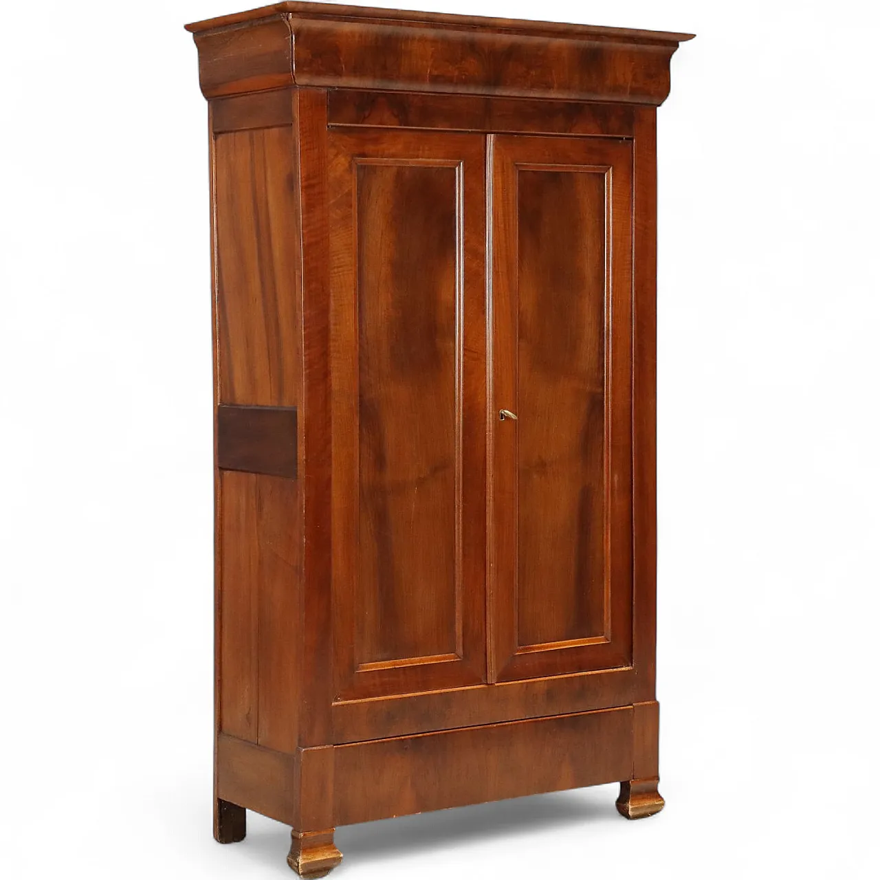 Small Carlo X wardrobe in walnut, 19th century 11