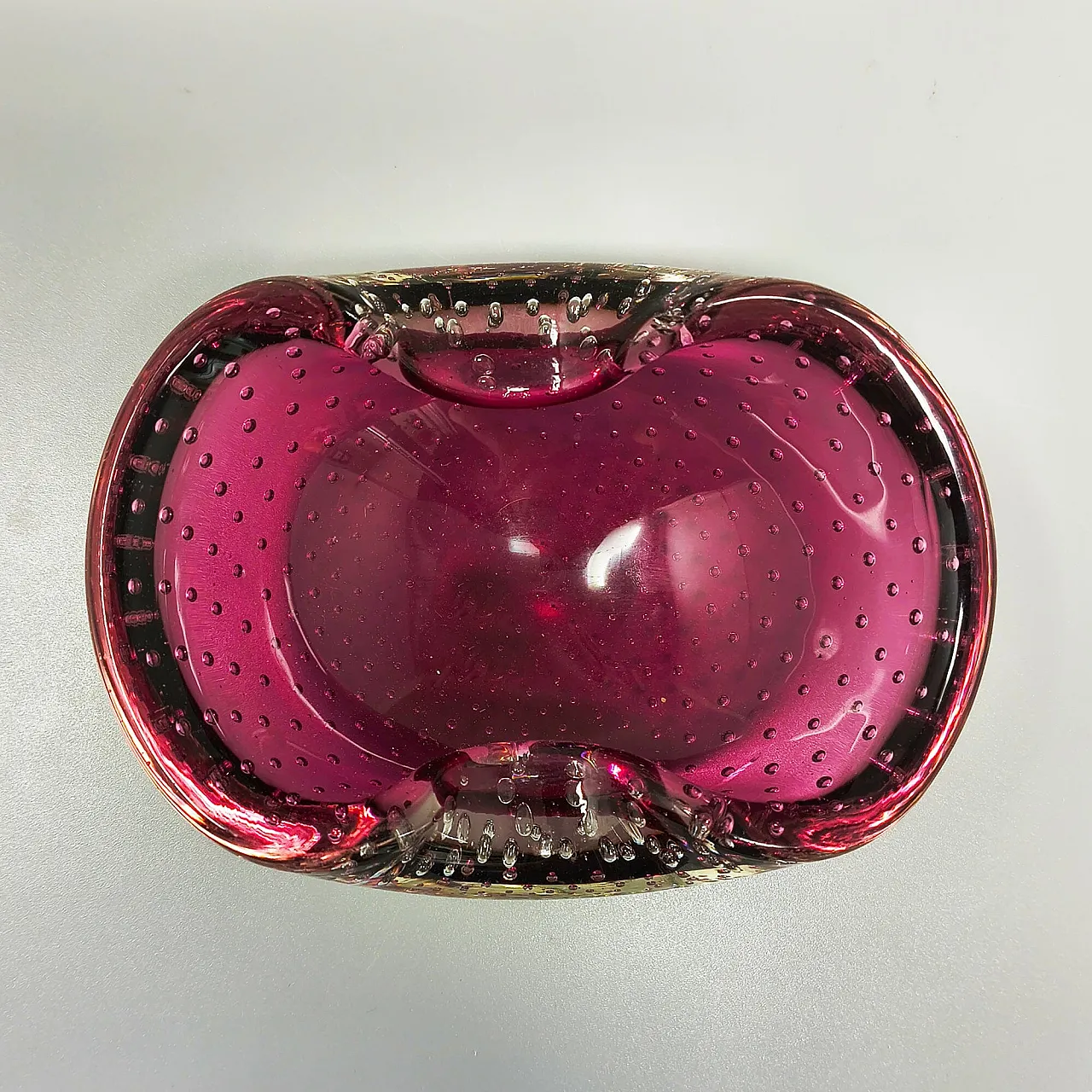 Posacenere in vetro Bullicante Murano di Flavio Poli, anni '60 4