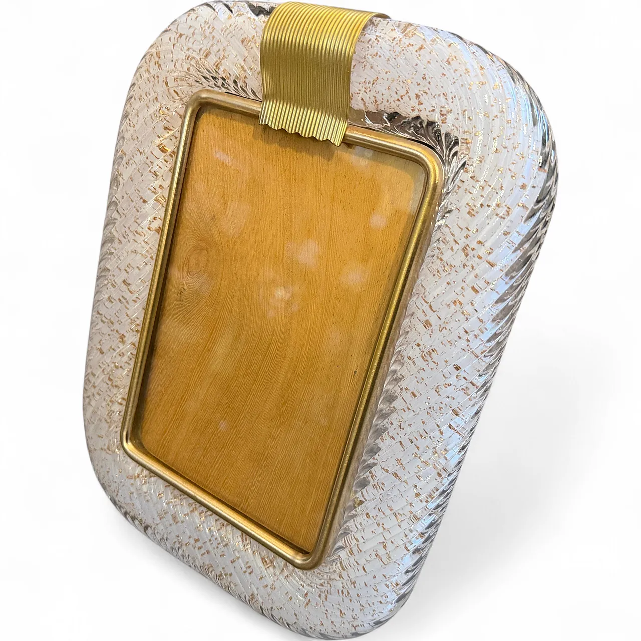 Barovier style Art Deco Murano glass picture frame, 1990s 13