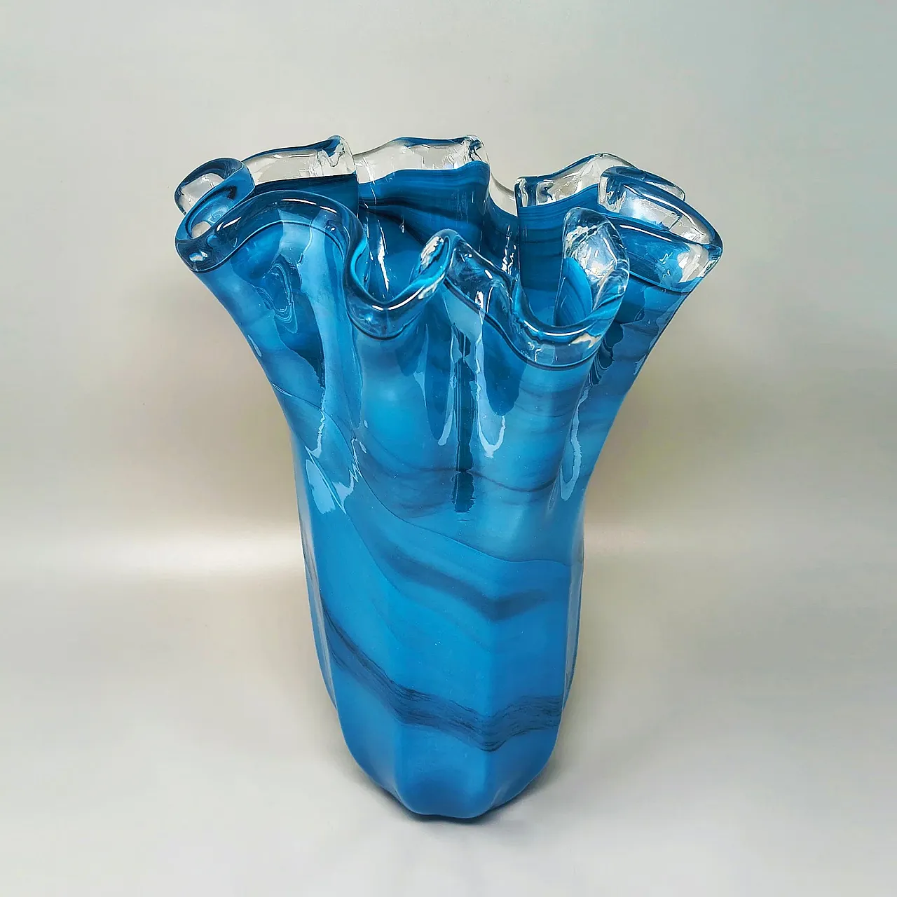 Vaso in vetro di Murano Fazzoletto di Dogi, anni '70 3