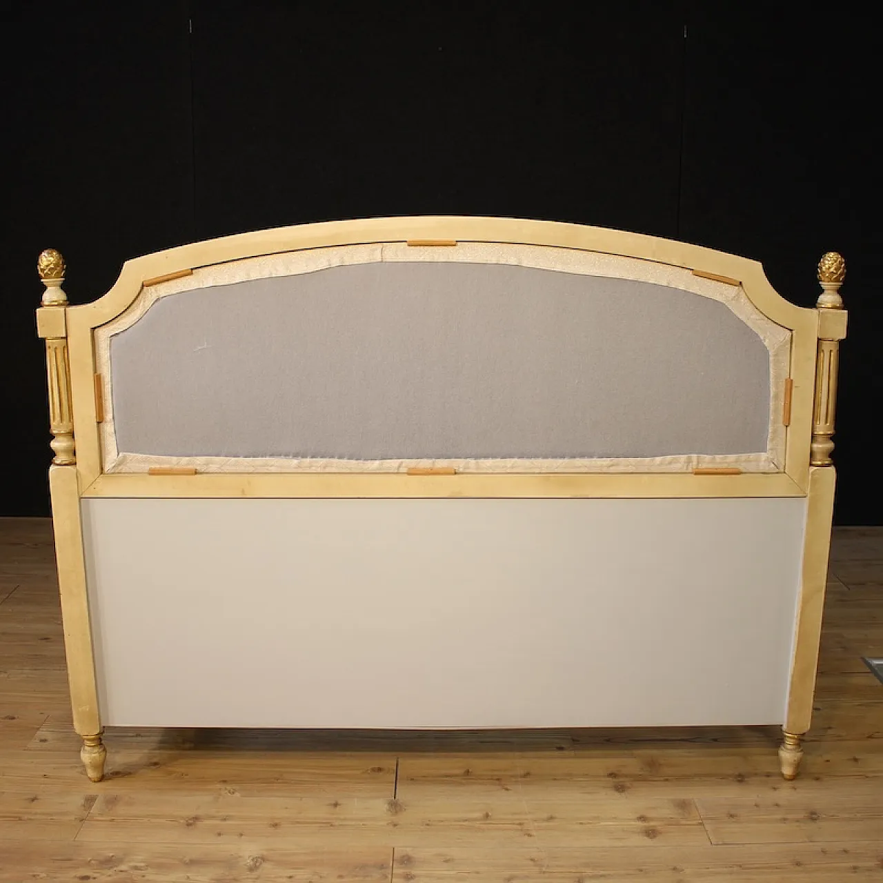 Lacquered and gilded double bed in Louis XVI style, 1950s 7