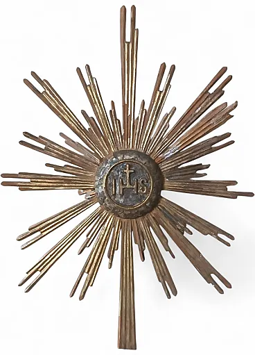 Raggio di sole in legno dorato, '700