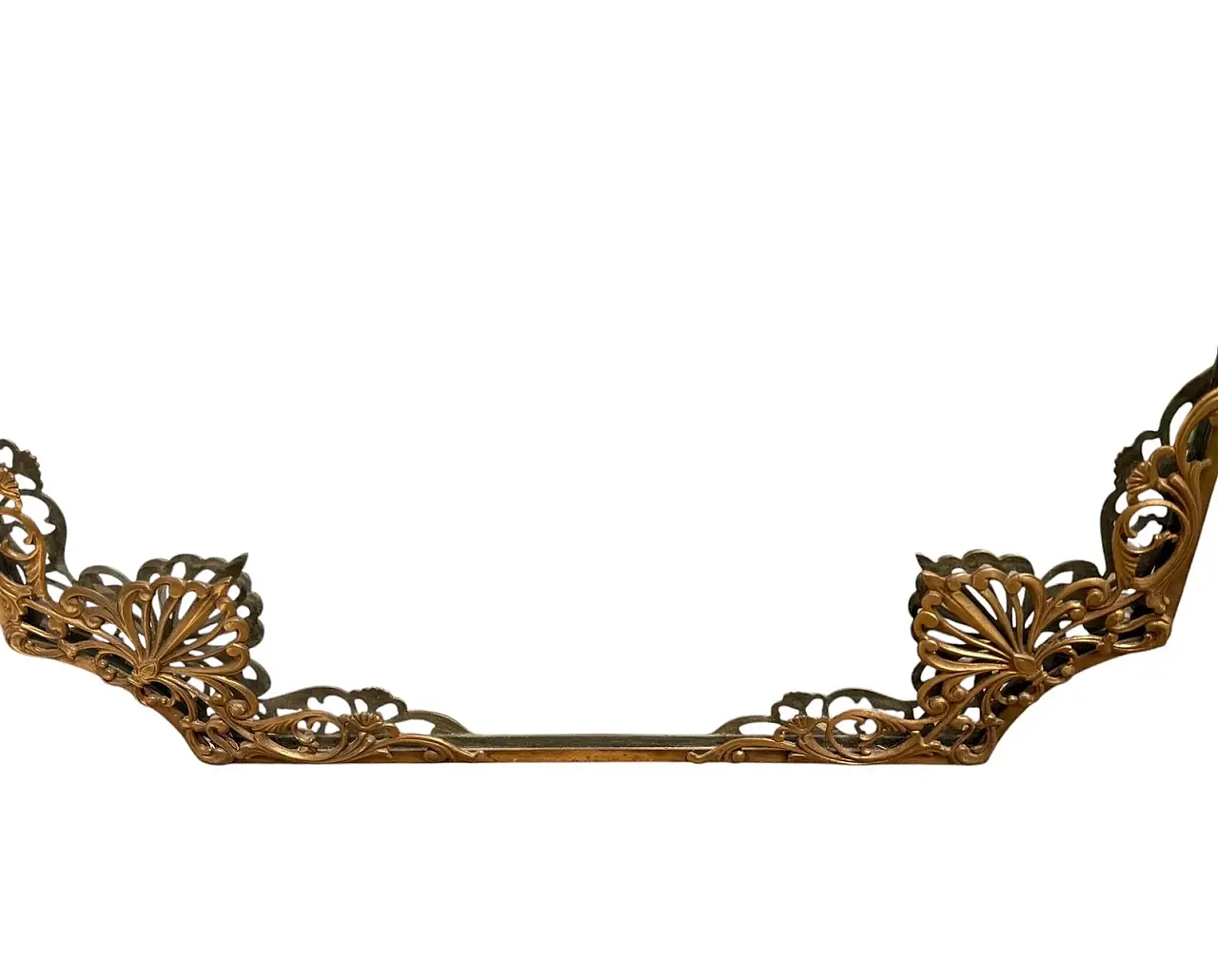 Specchio da parete in ottone massiccio, anni '50 5