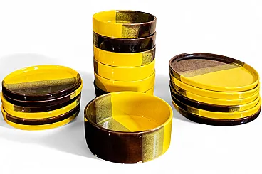 Servizio da caffè in ceramica di SIC Ceramiche Artistiche, anni '70