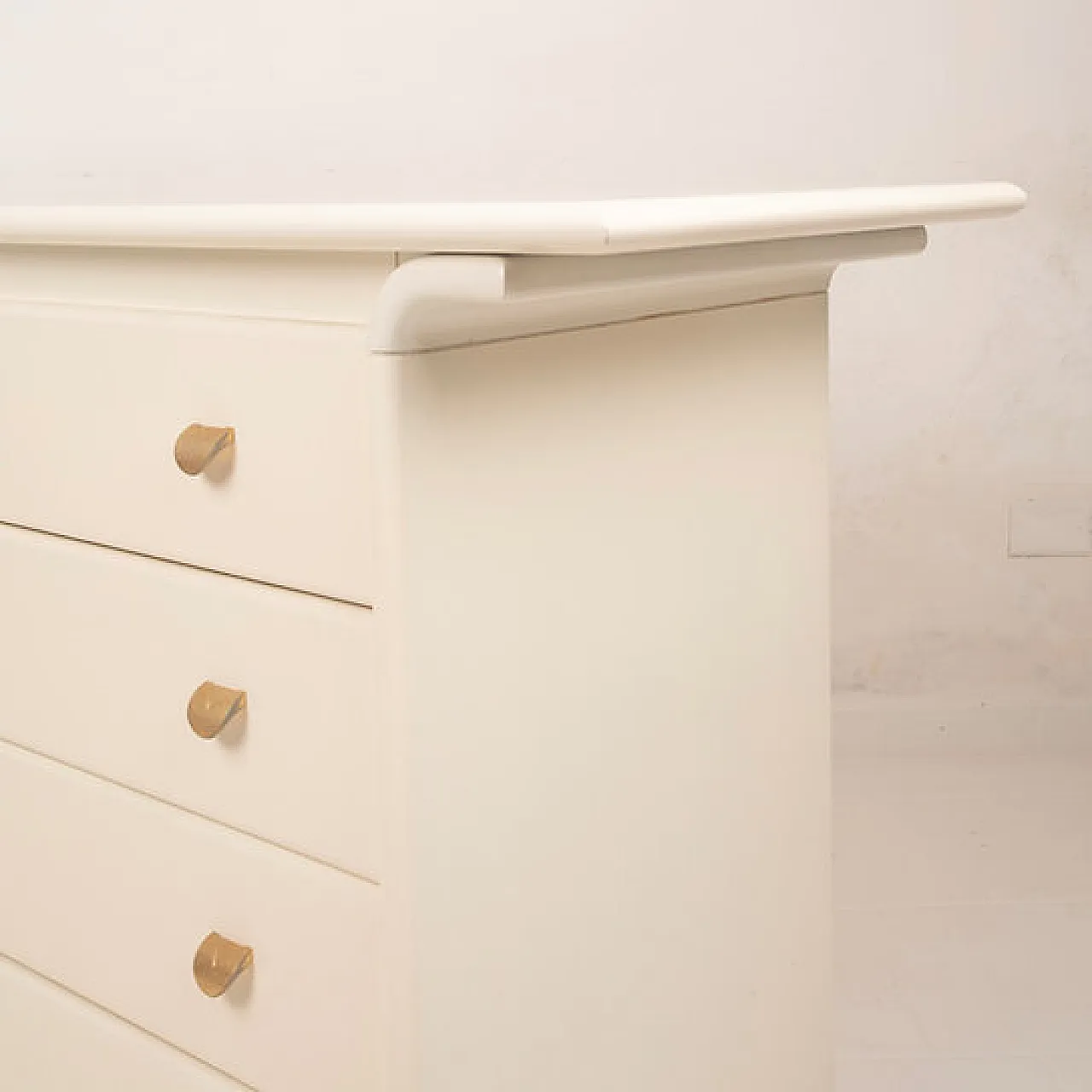Cream lacquered chest of drawers by Pierre Cardin, 1980s 7