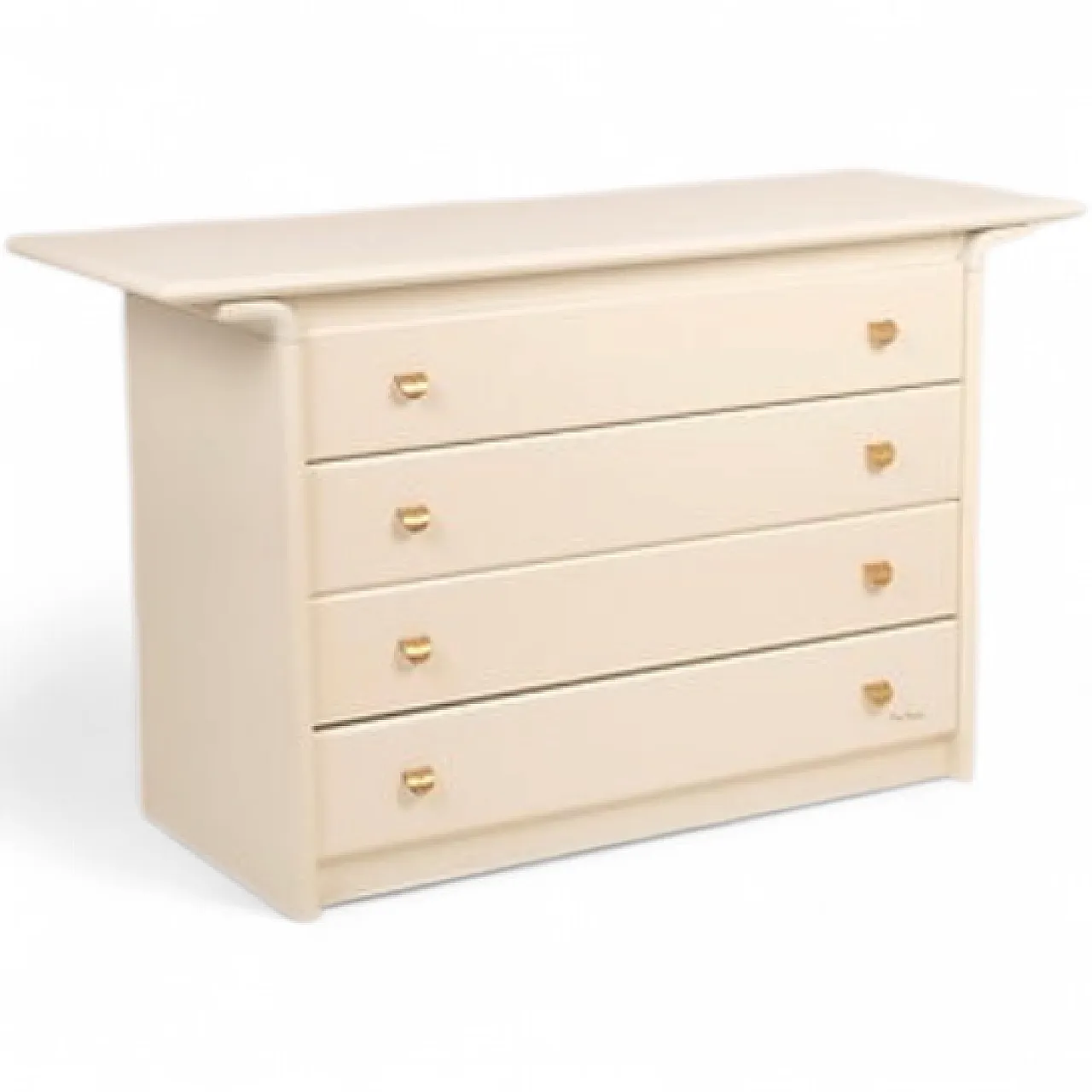 Cream lacquered chest of drawers by Pierre Cardin, 1980s 15