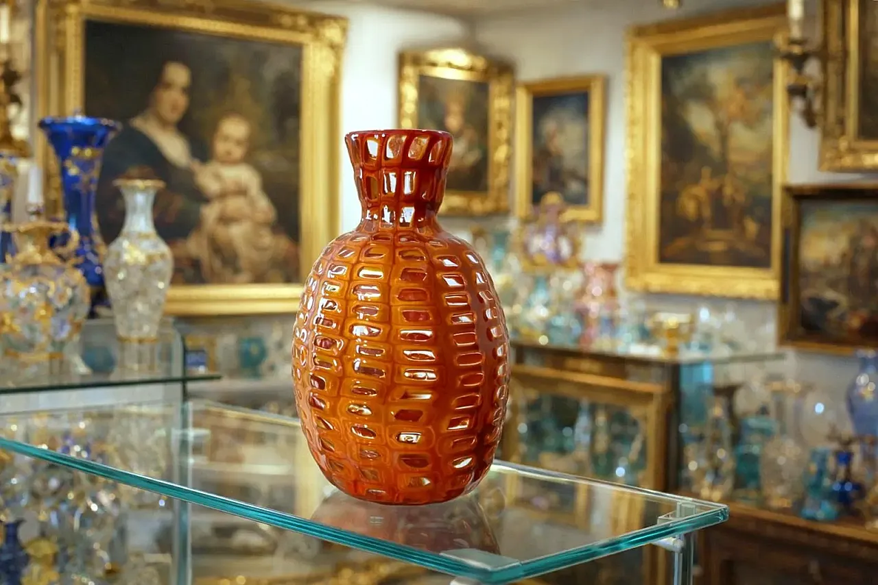 Occhi Vase in Murano glass by Tobia Scarpa for Venini, 1990s 1