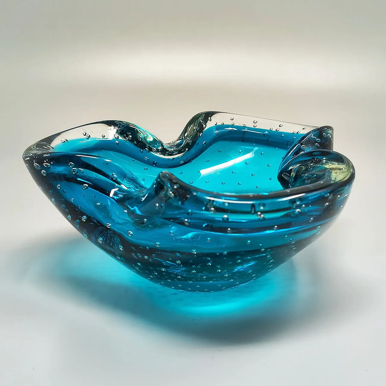Posacenere in vetro Bullicante Murano di Flavio Poli, anni '60 4