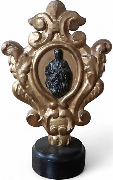 Carved and gilded wooden pastorale, 18th century