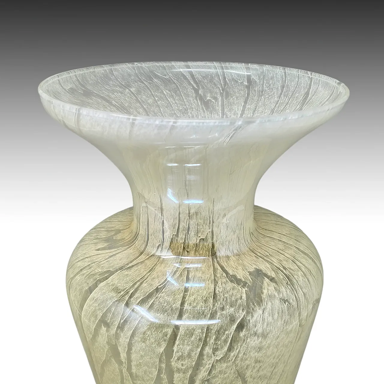 Vaso in vetro di Murano del Maestro del Vetro, anni '70 3