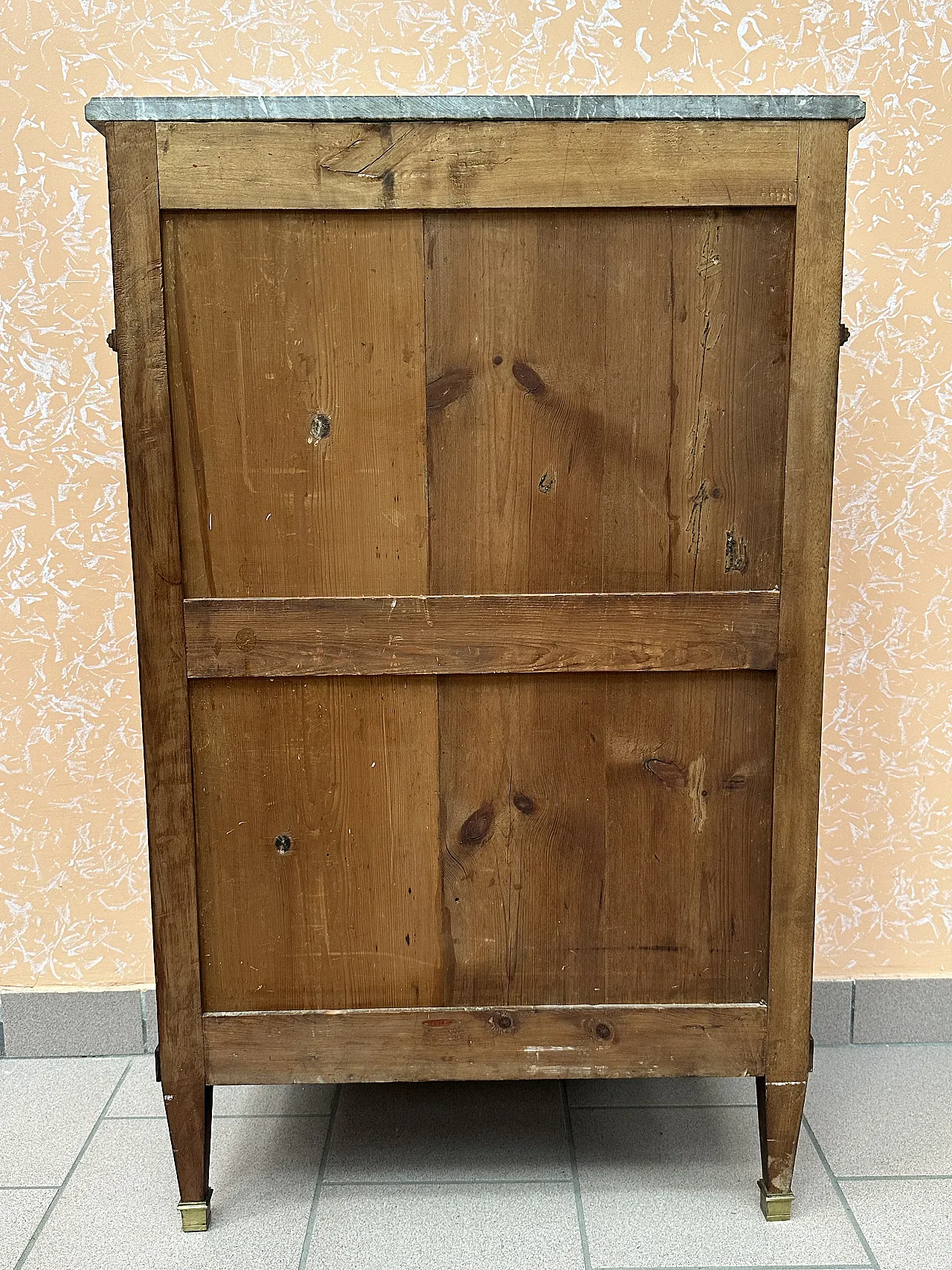 Settimanile Luigi XVI a 5 cassetti in mogano, bronzi, Francia,metà‘800 7