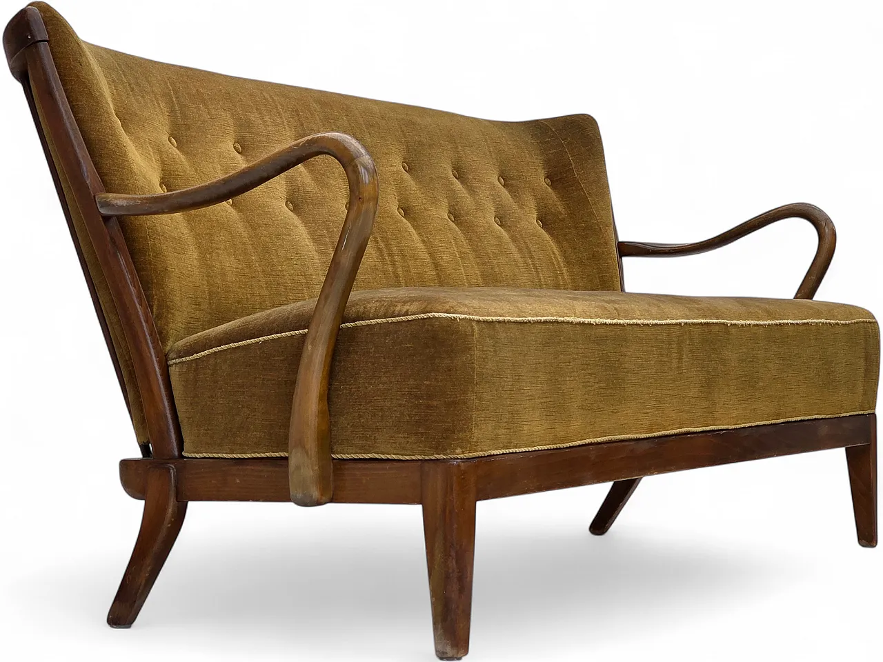 1960s, Danish design by Alfred Christensen, 2-seater sofa, velour. 21