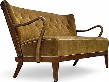 1960s, Danish design by Alfred Christensen, 2-seater sofa, velour.