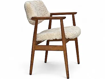 Anni '60, design danese Erik Kirkegaard, modello 43, vera pelle di pecora.
