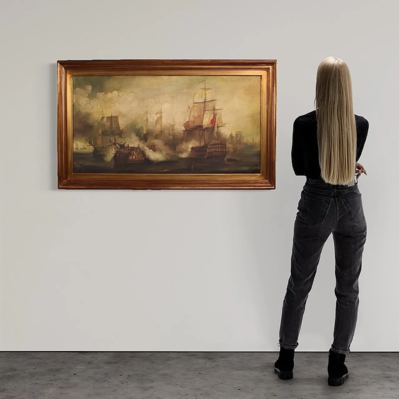 Marine painting, Battle of Trafalgar, mid-20th century 2