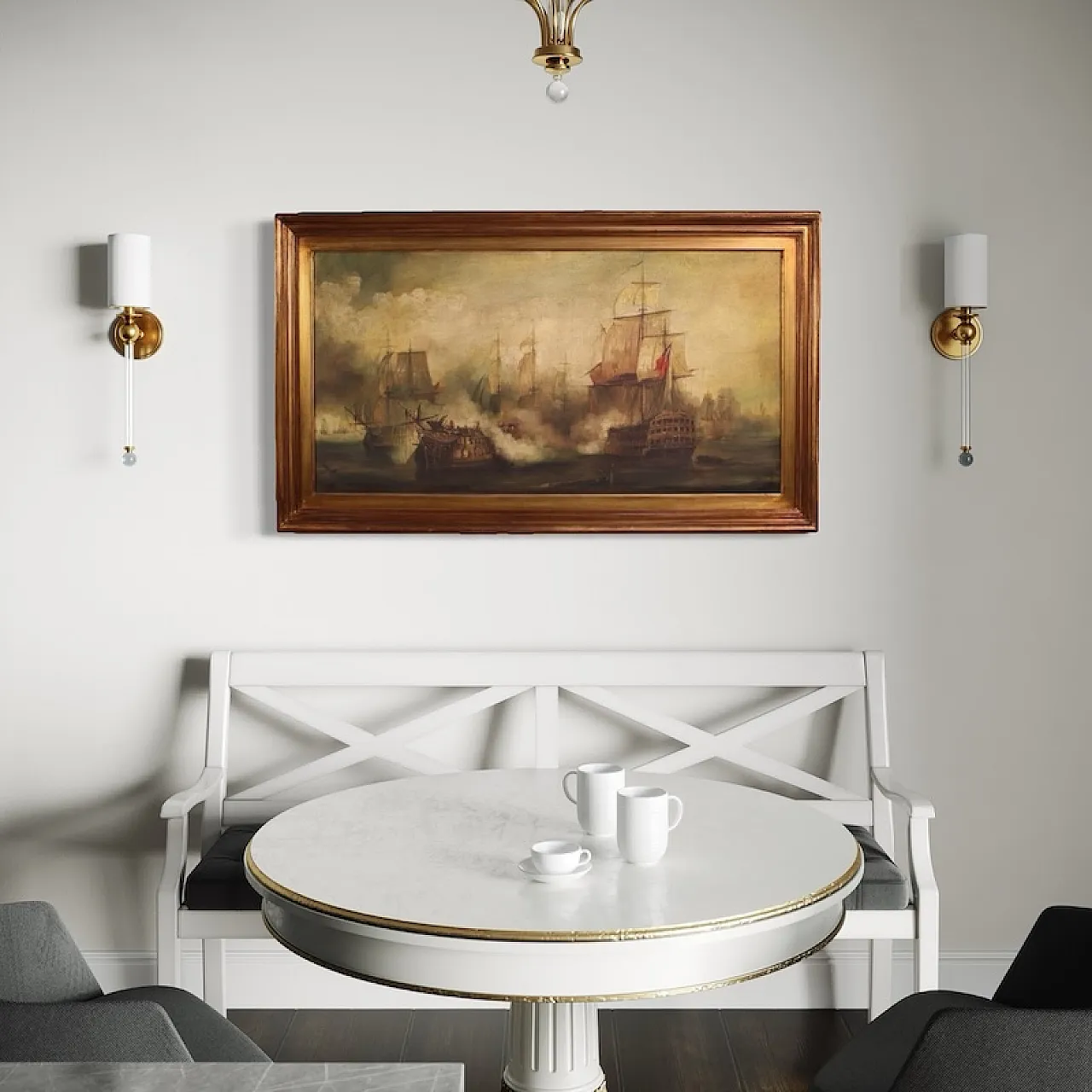 Marine painting, Battle of Trafalgar, mid-20th century 5