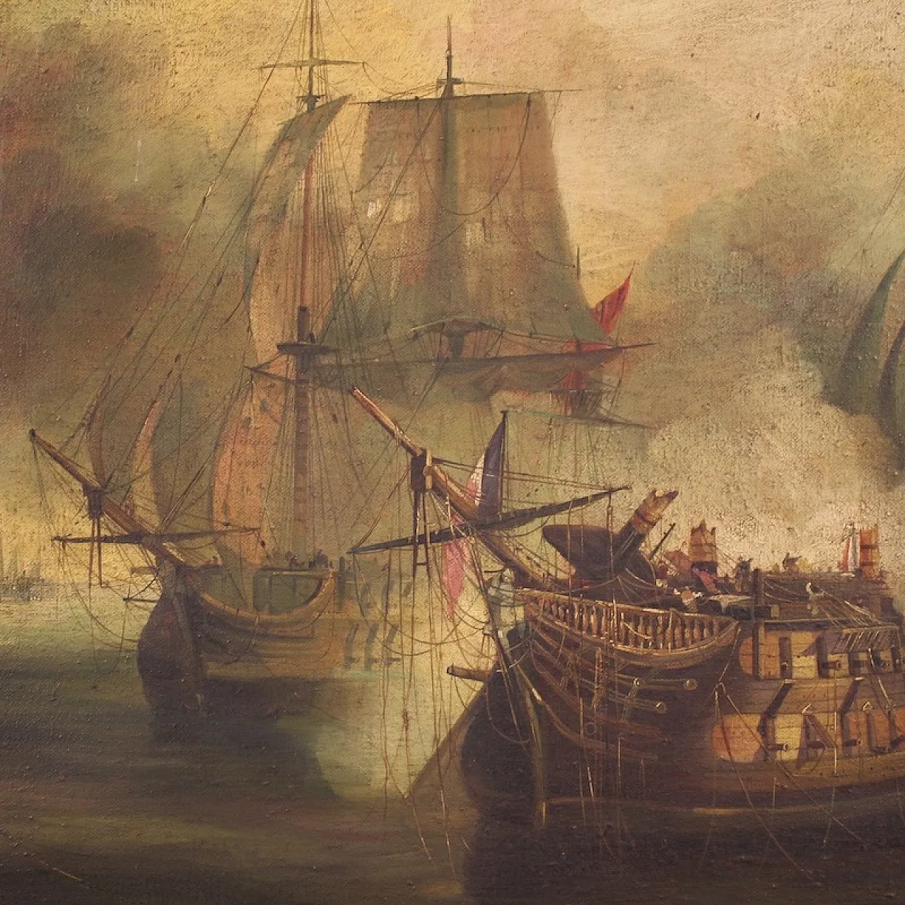 Marine painting, Battle of Trafalgar, mid-20th century 7