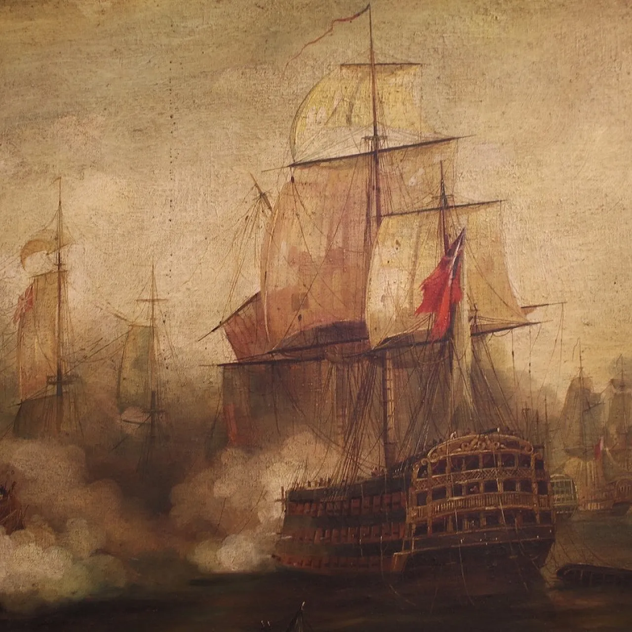 Marine painting, Battle of Trafalgar, mid-20th century 12