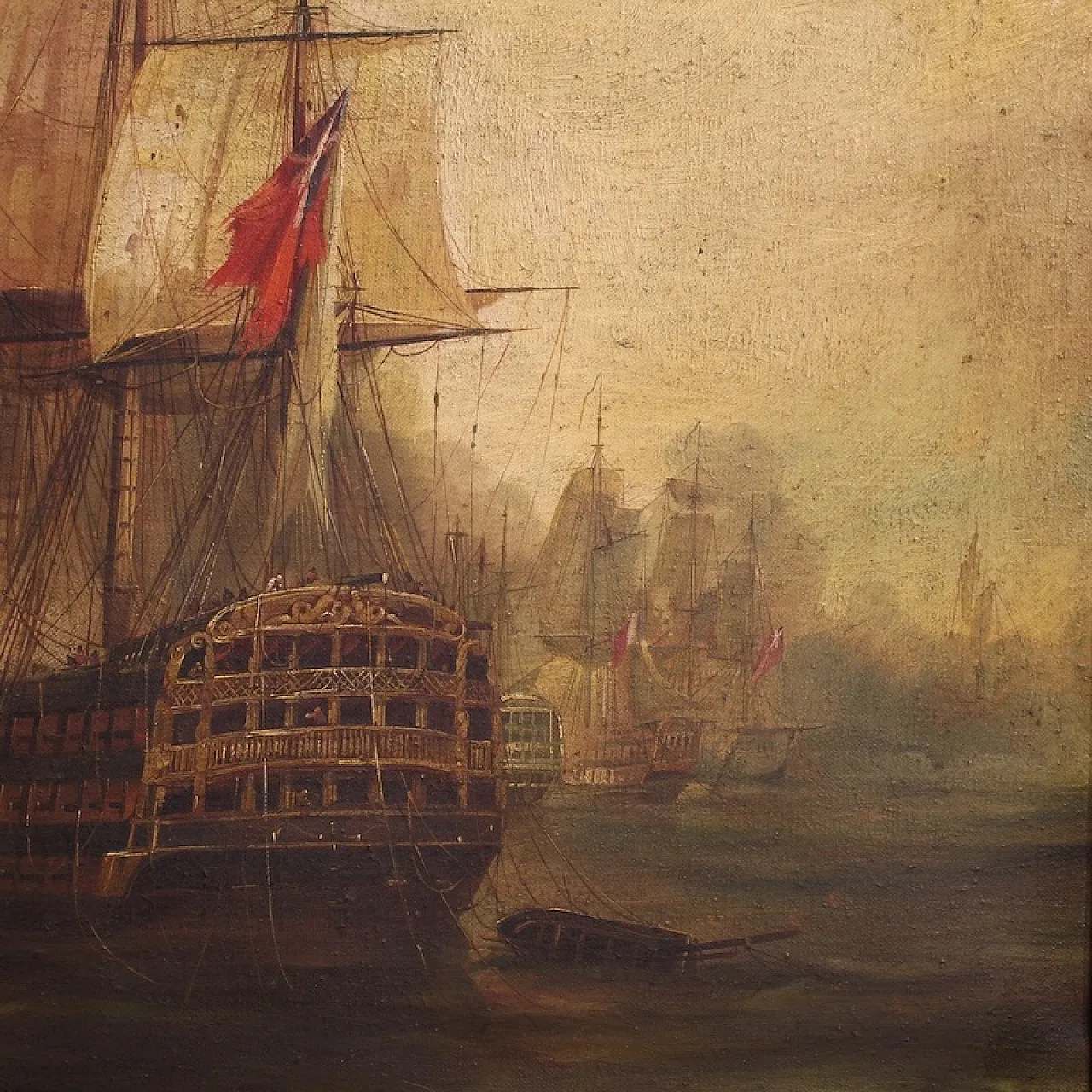 Marine painting, Battle of Trafalgar, mid-20th century 13
