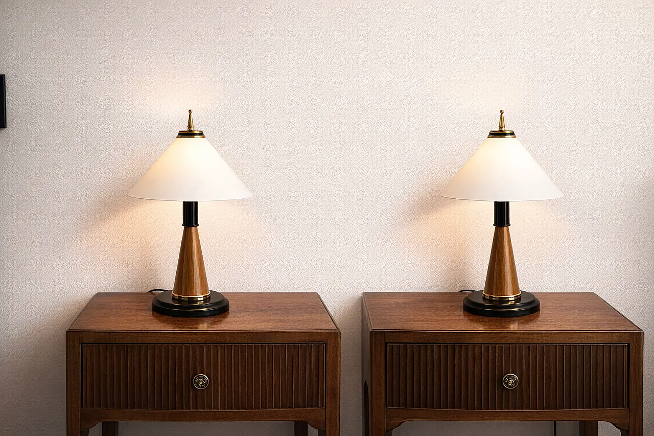 Jolly pair of table lamps, 1970s 1