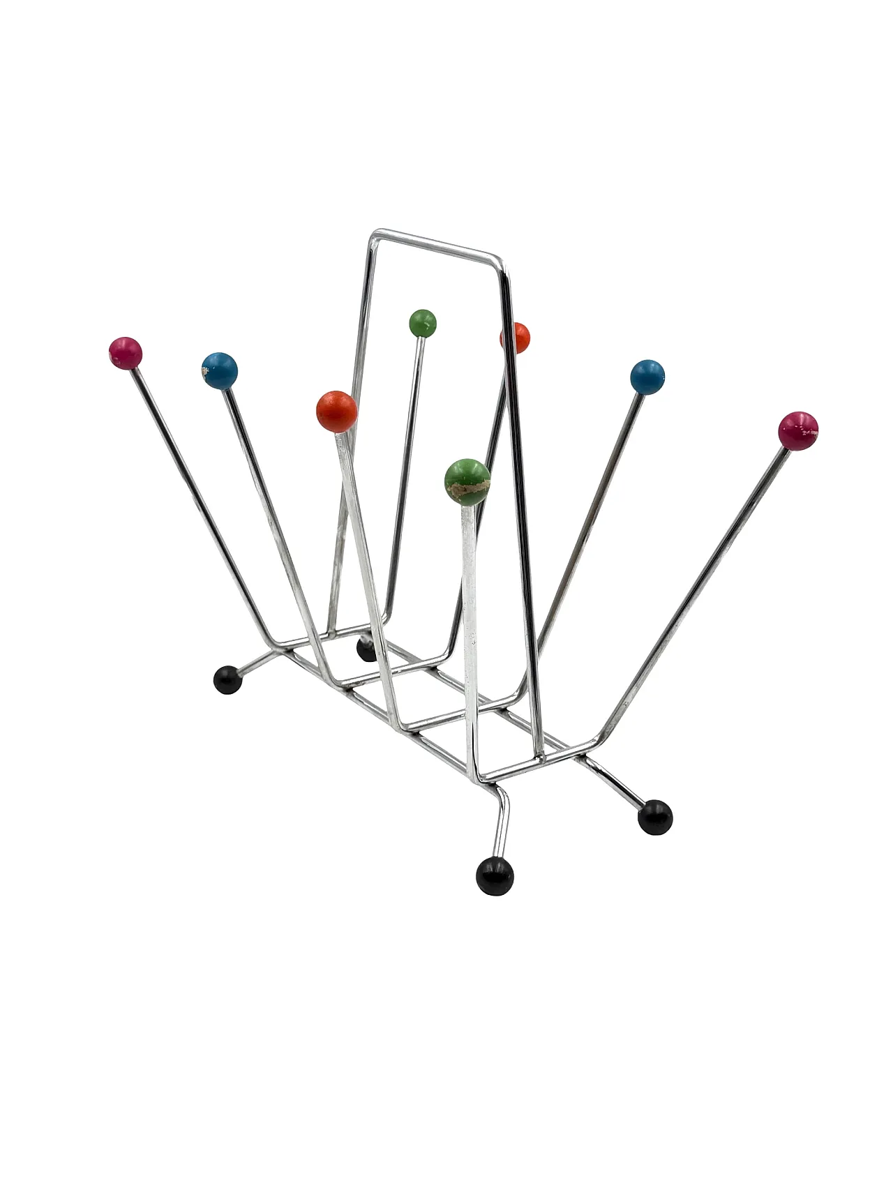 Space Age magazine rack, in the Charles and Ray Eames style, 1970 3